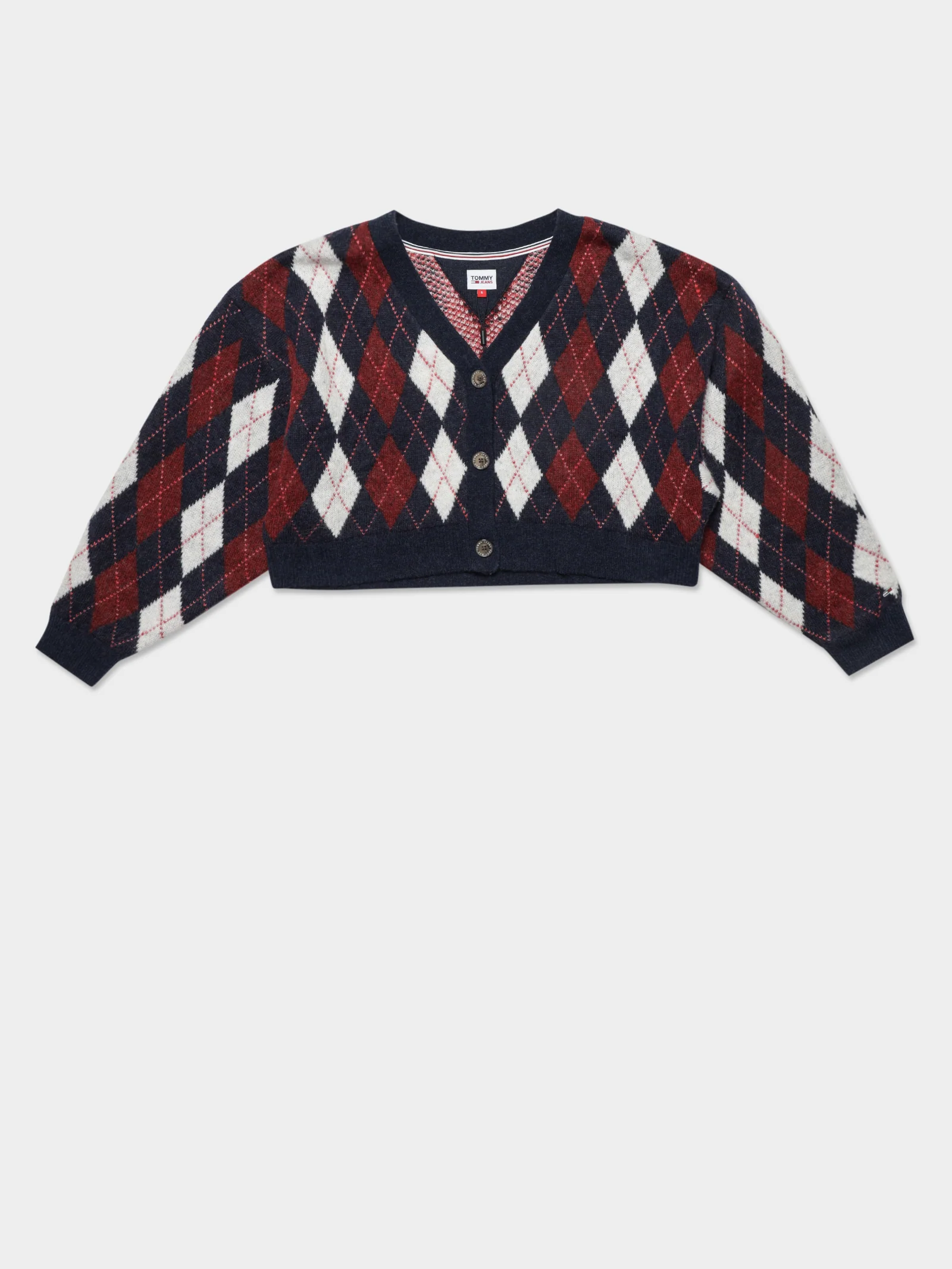 Argyle Cropped Cardigan - Image 7