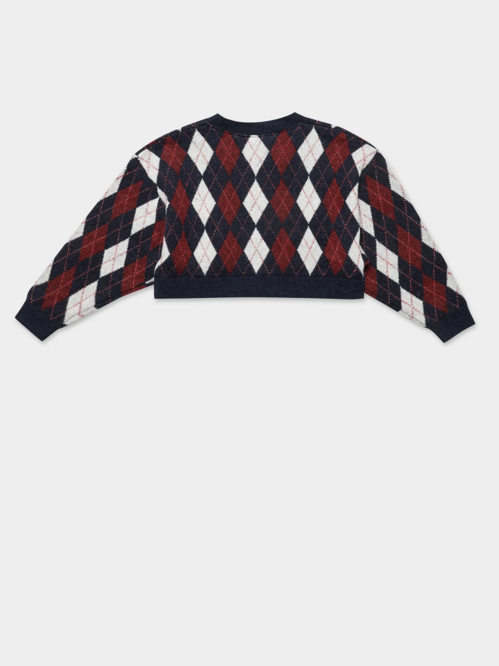Argyle Cropped Cardigan - Image 8