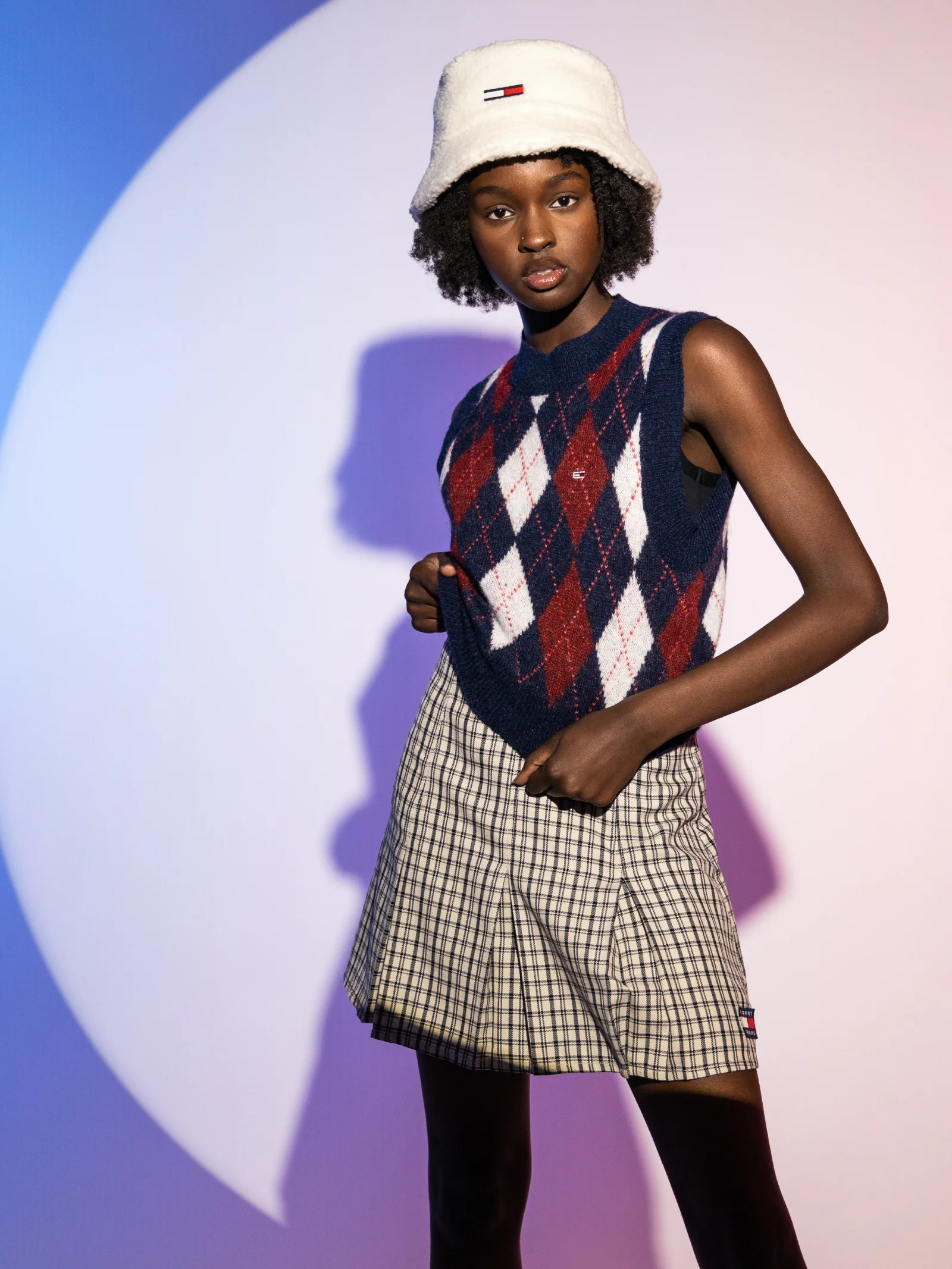 Argyle Cropped Vest