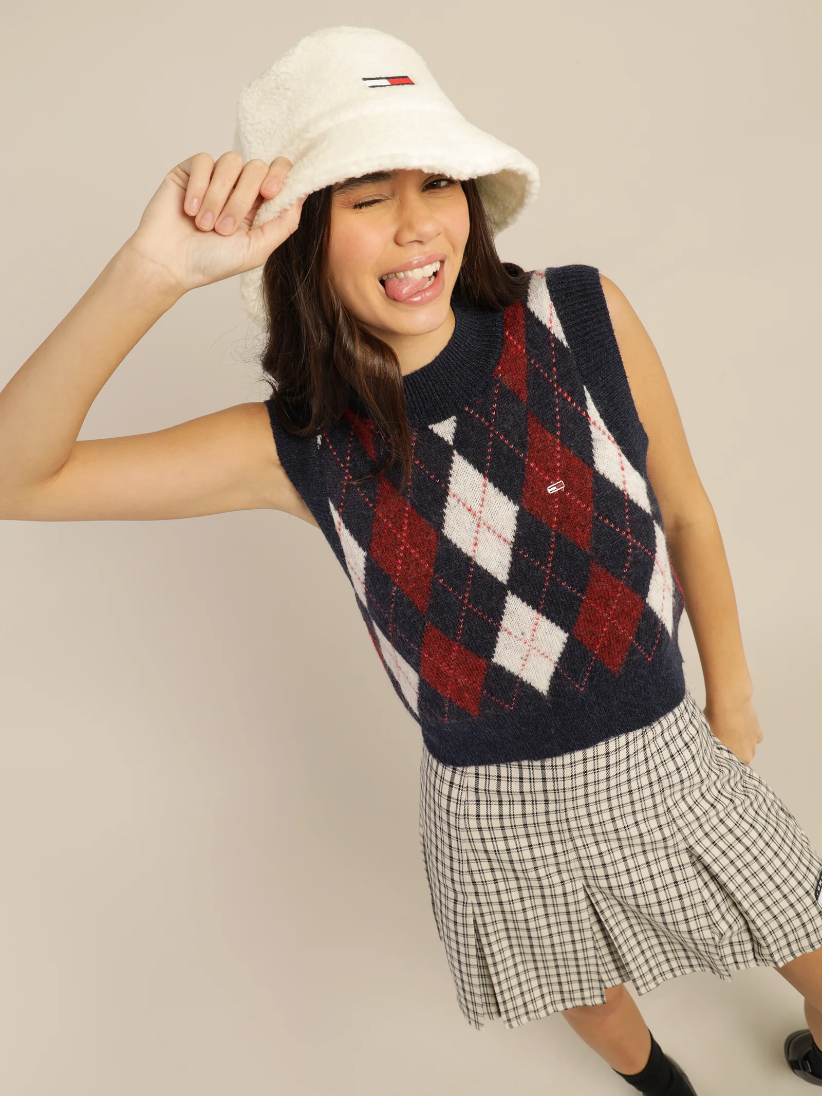 Argyle Cropped Vest - Image 5