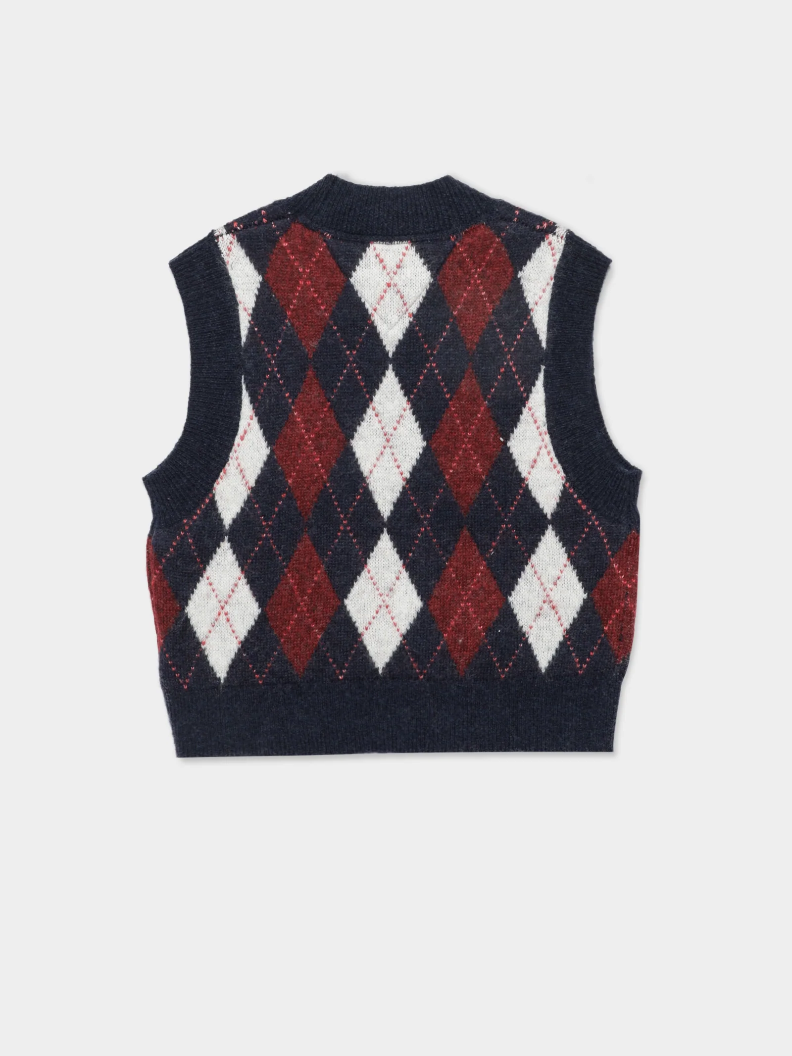 Argyle Cropped Vest - Image 9