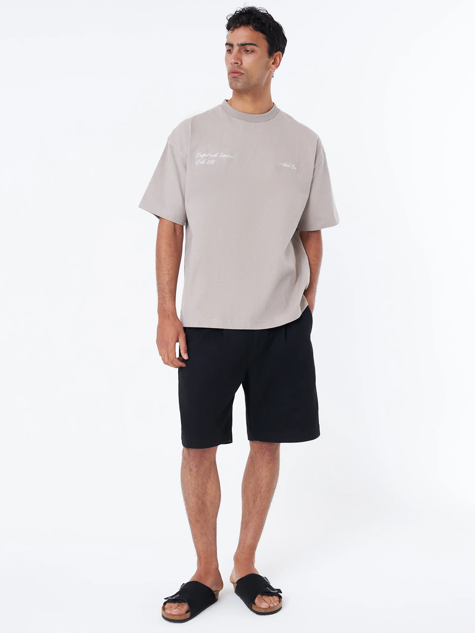 Crafted Logo Tee - Steel - Image 3