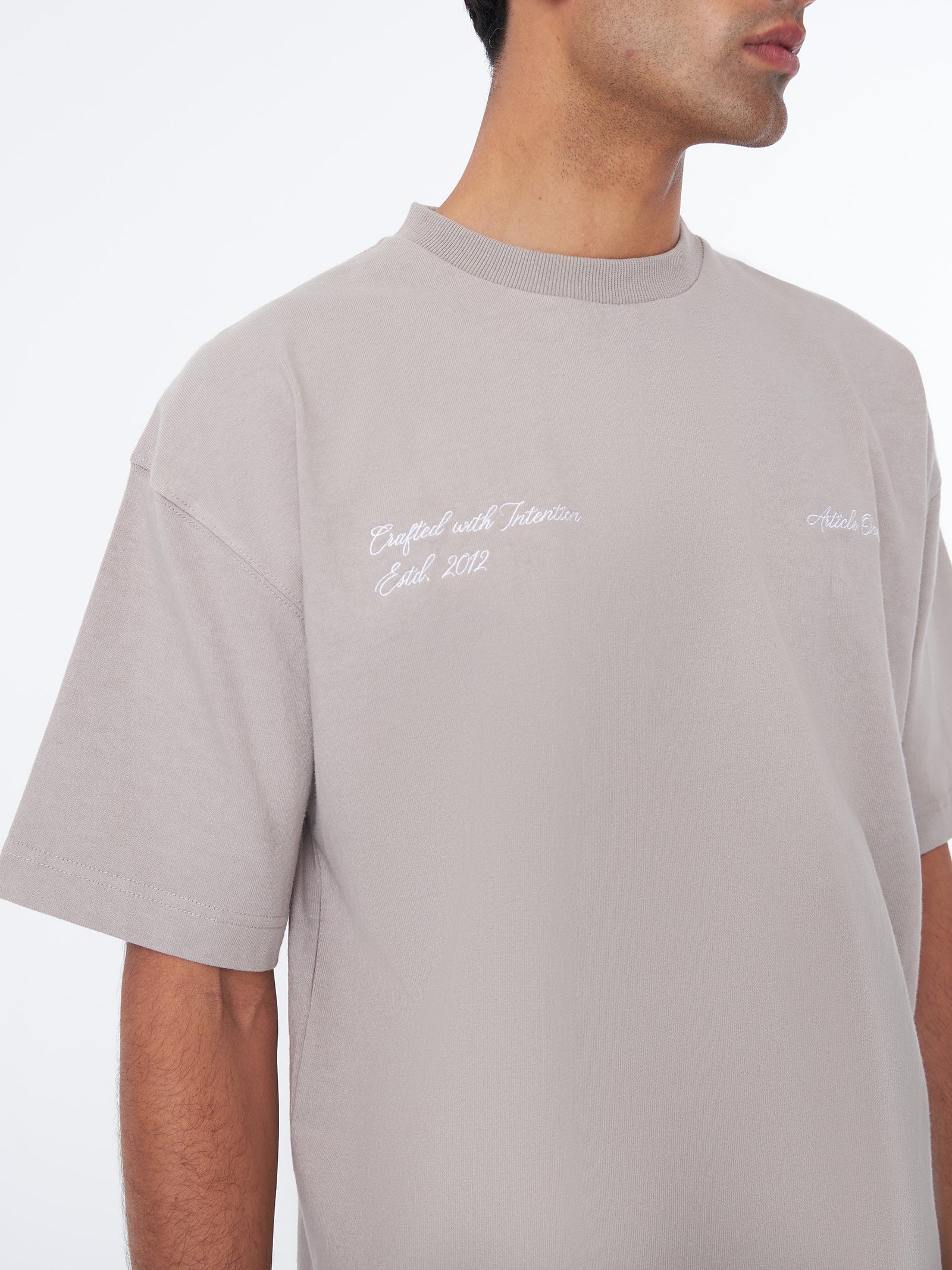 Crafted Logo Tee - Steel - Image 4