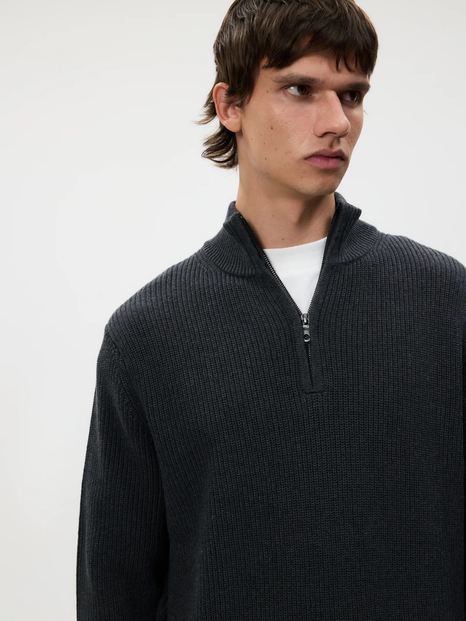 Rib Quarter Zip Sweater - Image 4