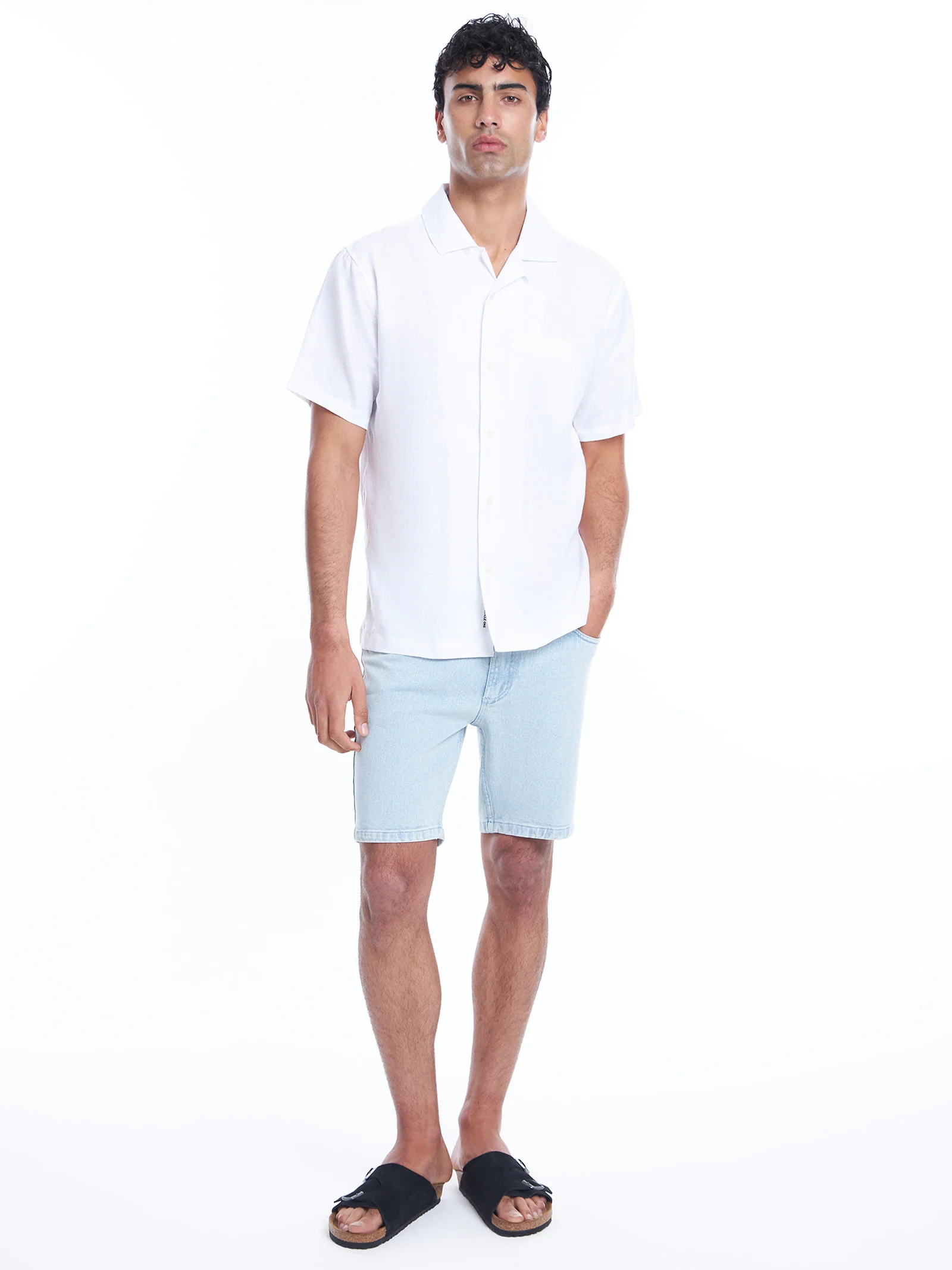 Zane Skinny Denim Short - Glacial Blue - Image 4