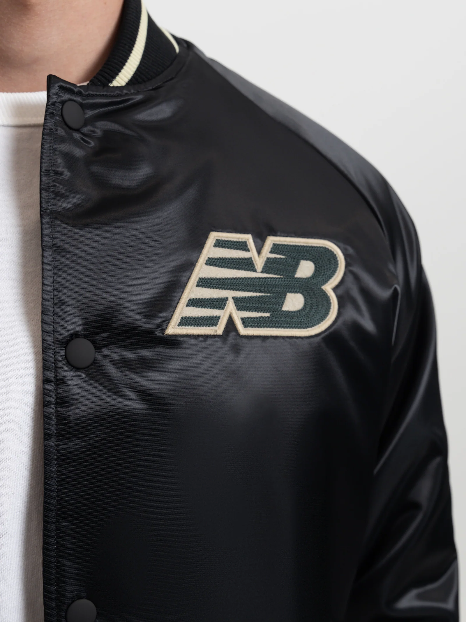 Athletics Varsity Satin Bomber Jacket - Image 3