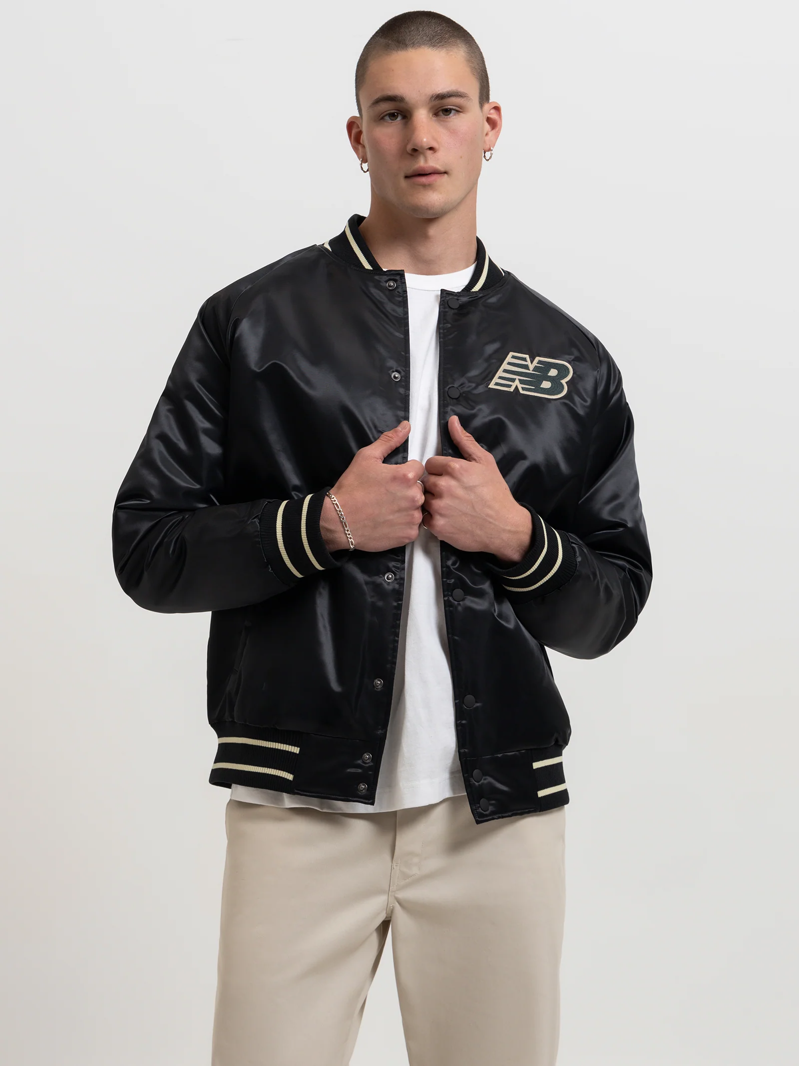 Athletics Varsity Satin Bomber Jacket - Image 5