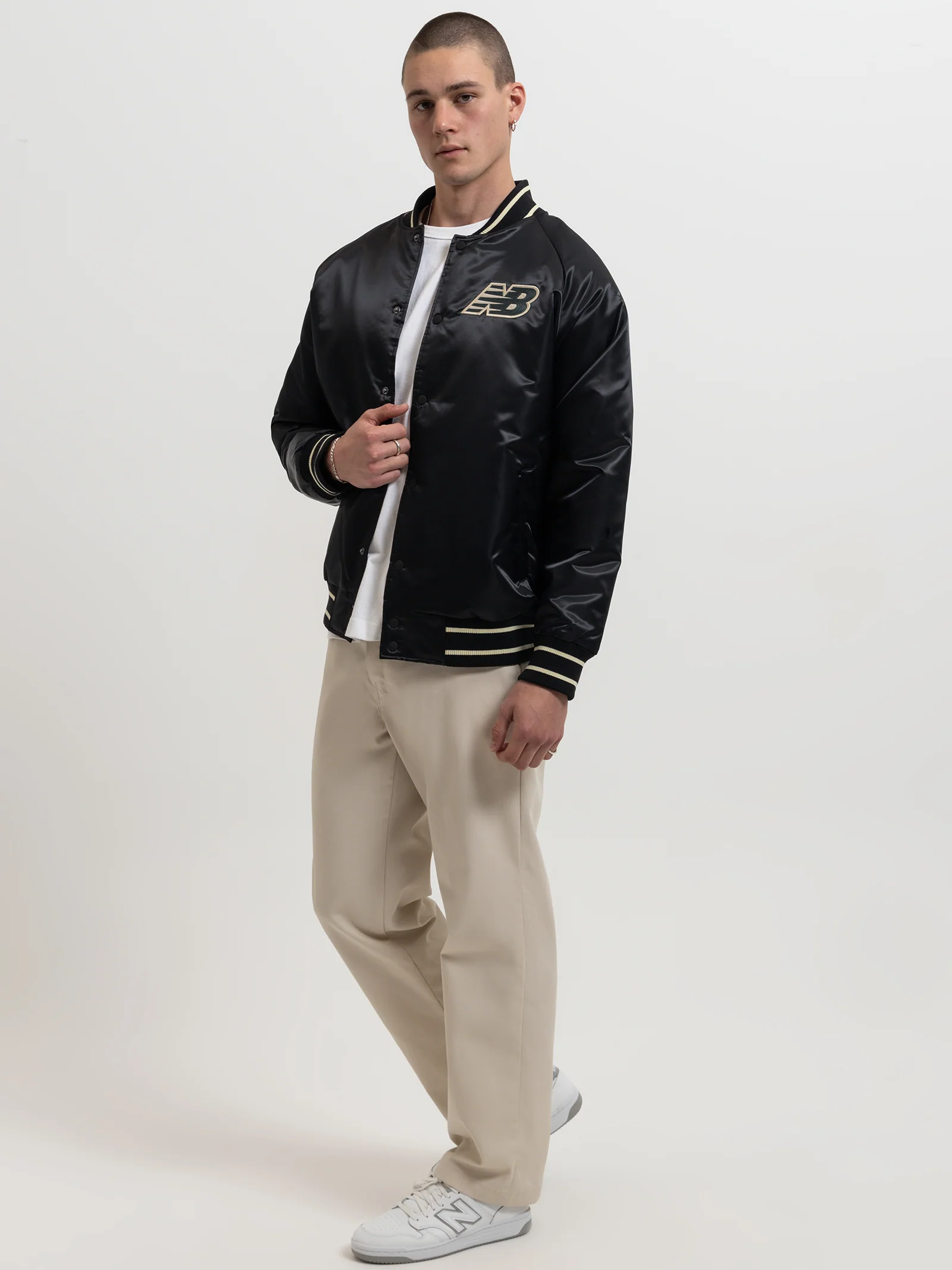Athletics Varsity Satin Bomber Jacket - Image 6