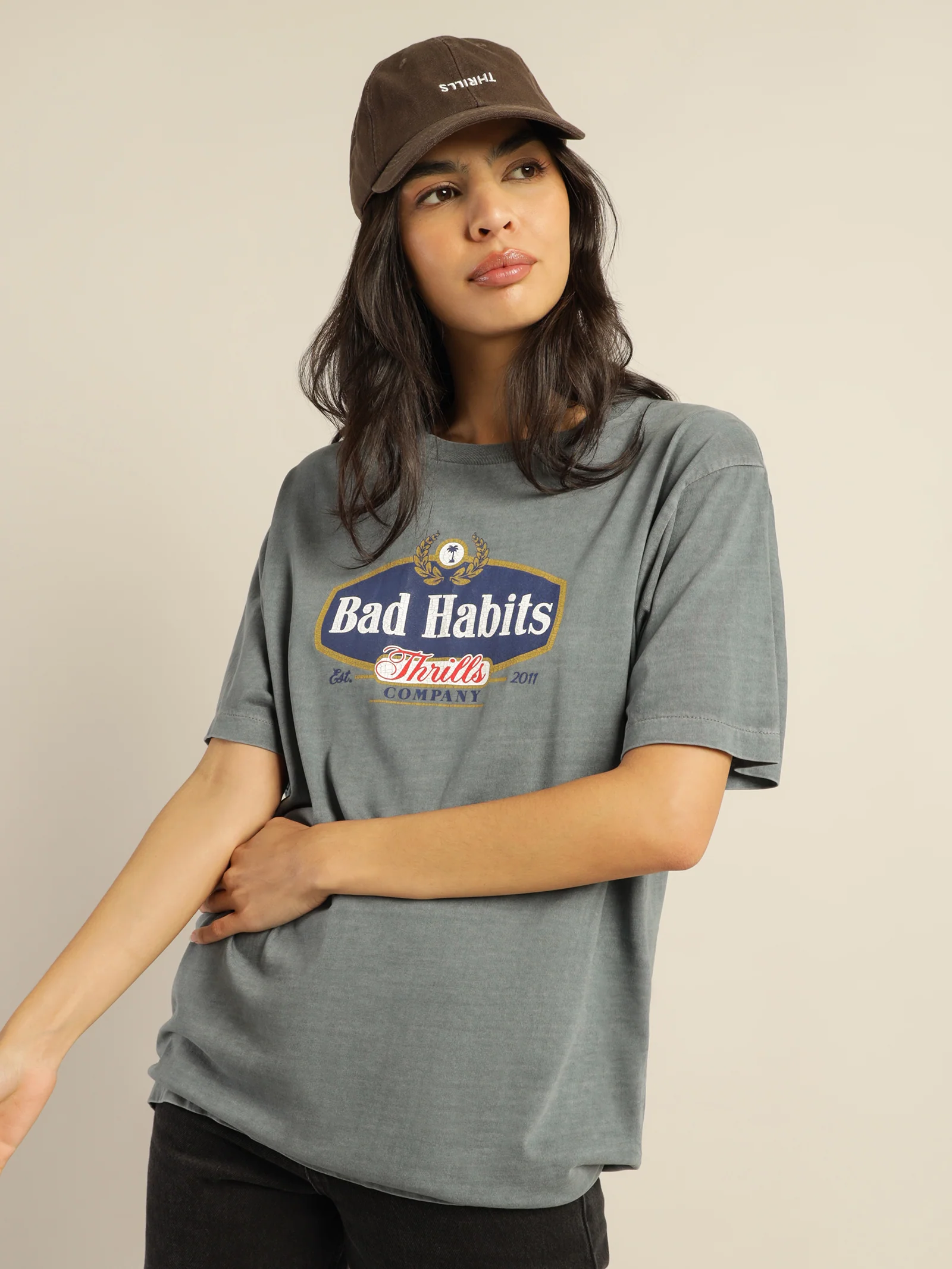 Bad Habits Die Hard Merch Fit T-Shirt - Image 2