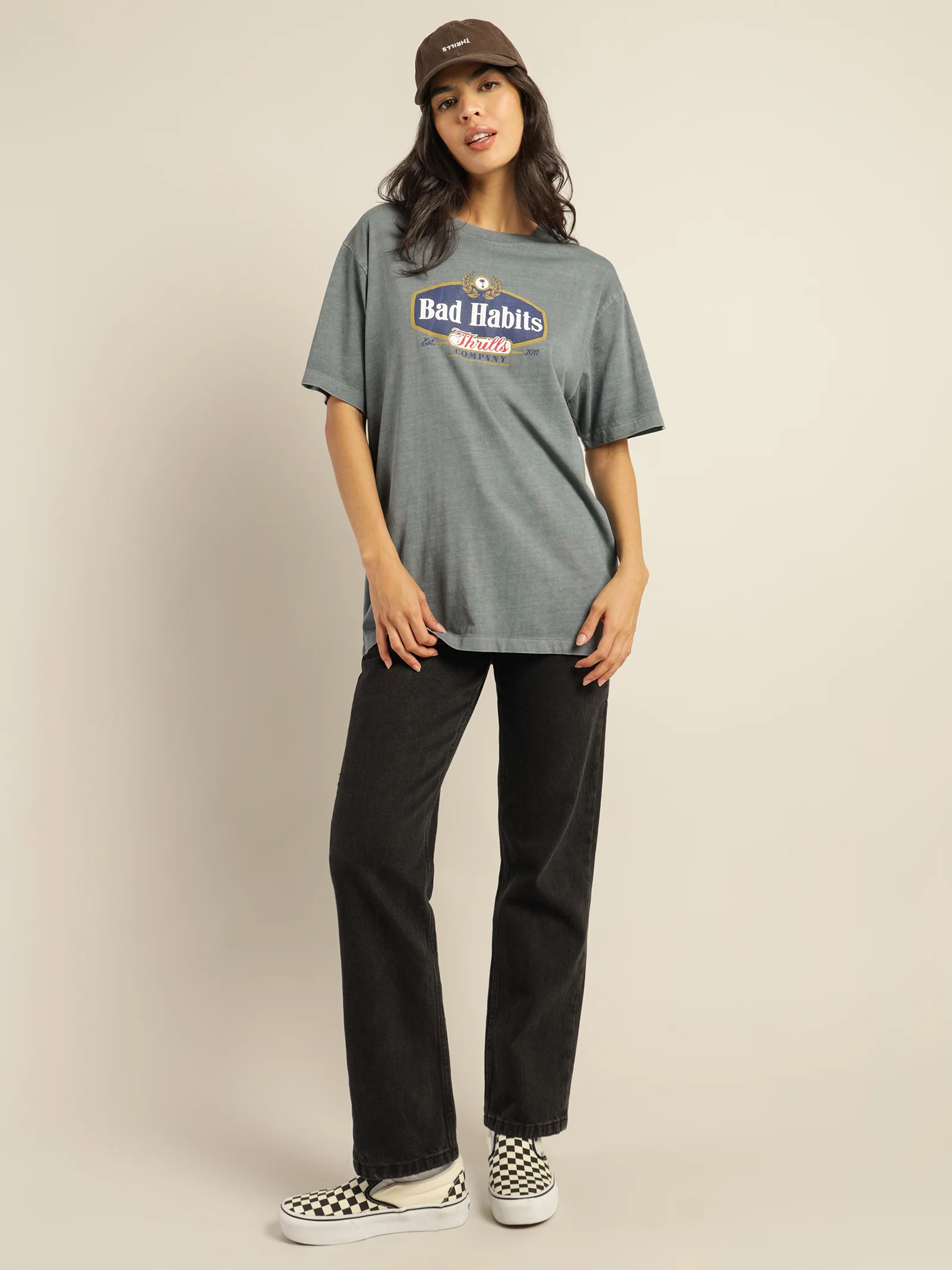Bad Habits Die Hard Merch Fit T-Shirt - Image 4