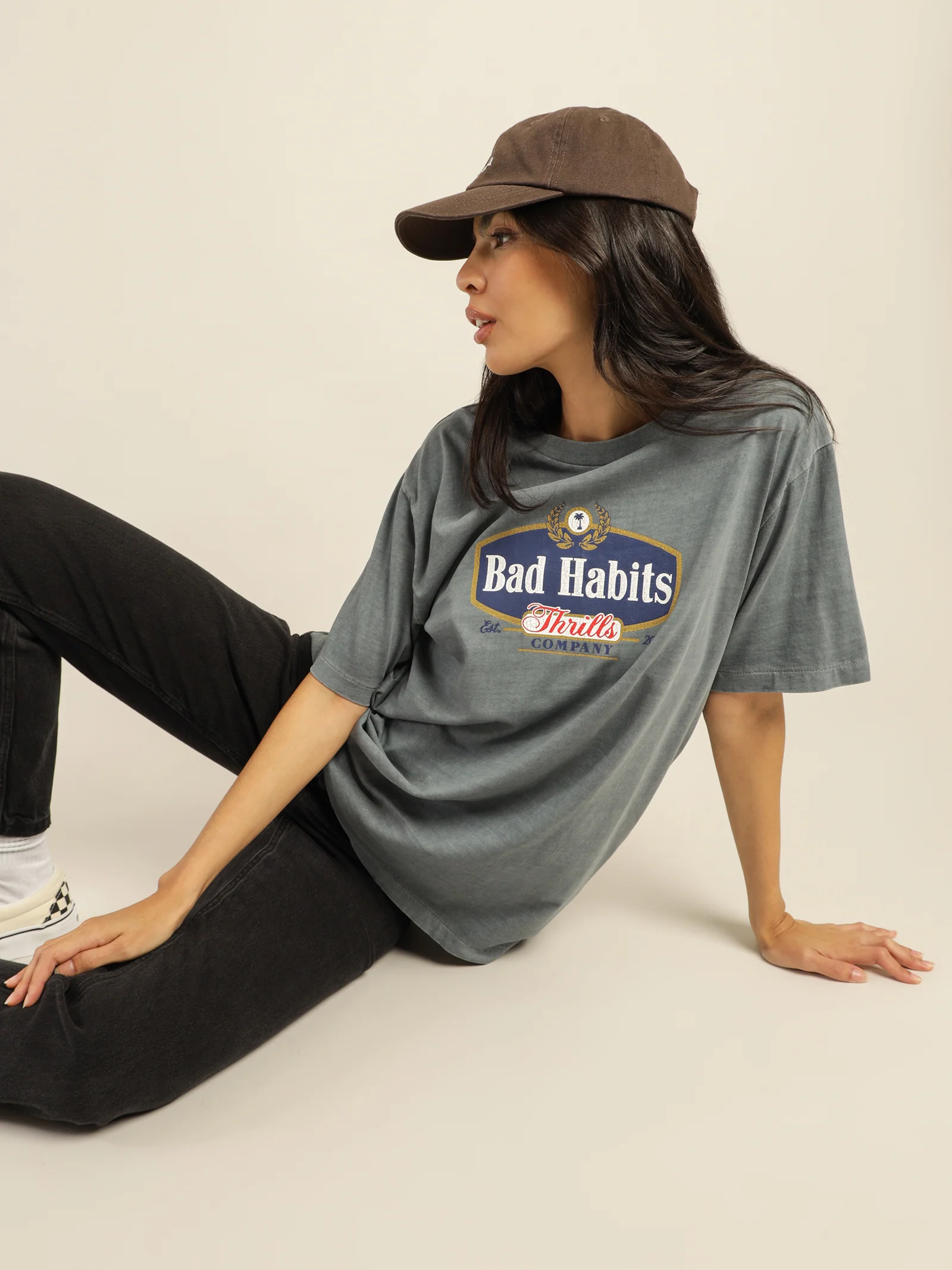 Bad Habits Die Hard Merch Fit T-Shirt - Image 5