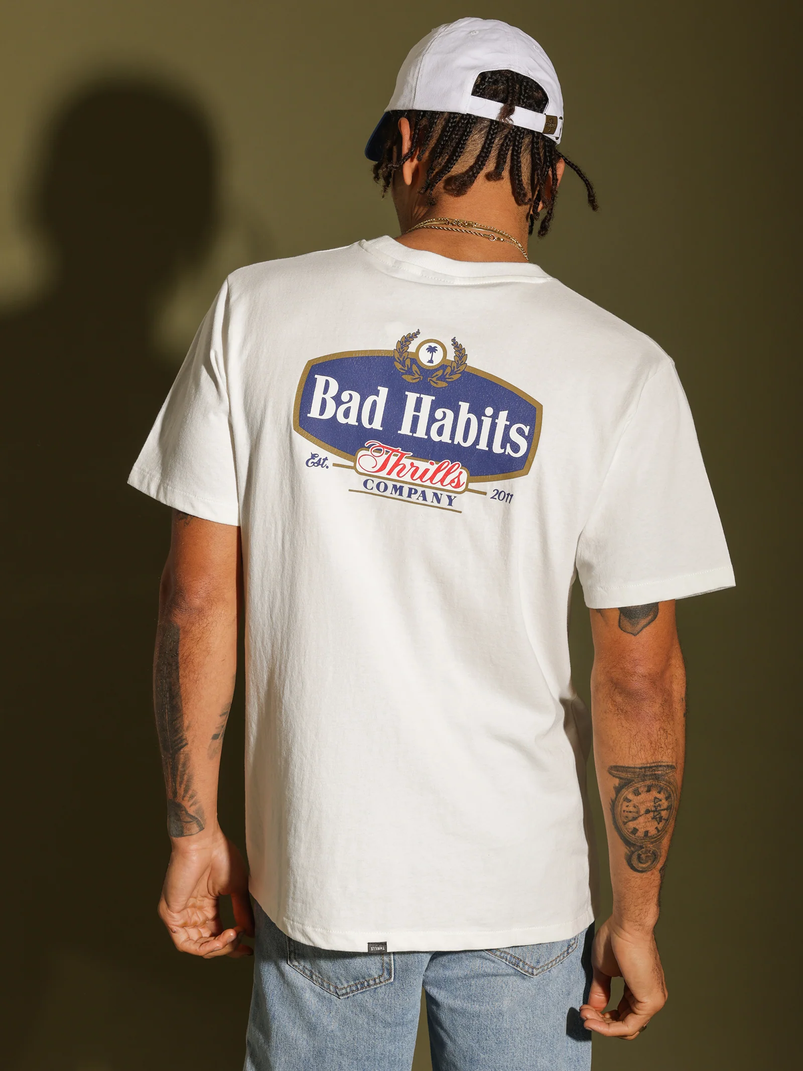 Bad Habits Die Hard Merch Fit T-Shirt - Image 2