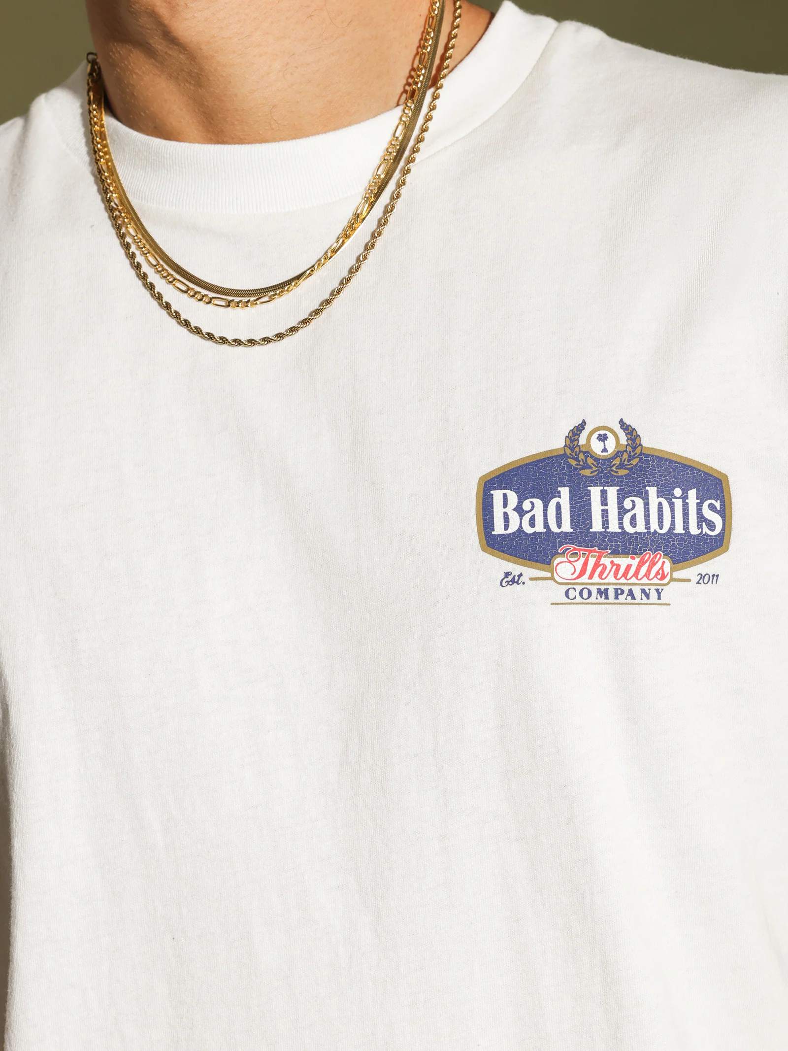 Bad Habits Die Hard Merch Fit T-Shirt - Image 3