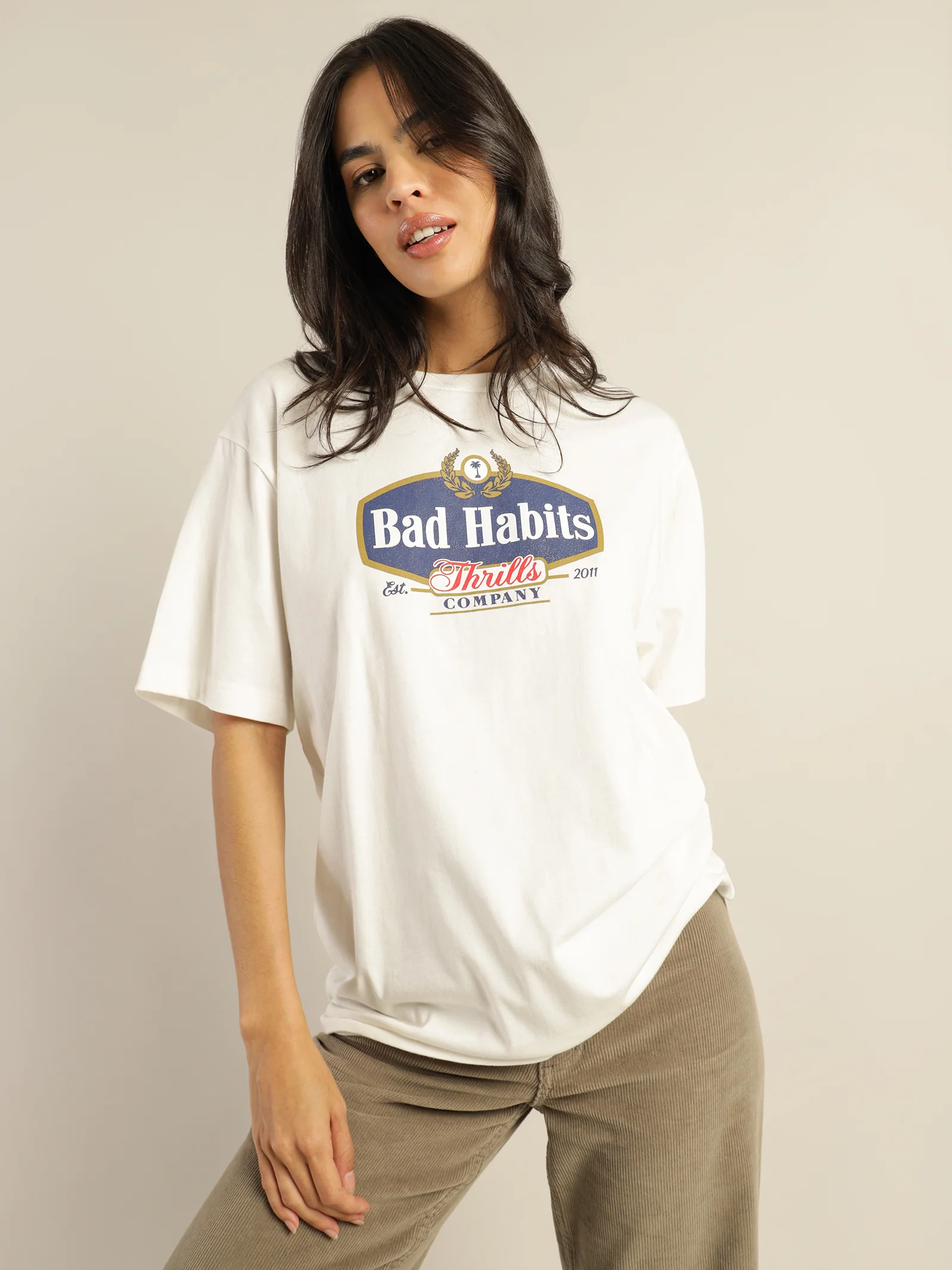 Bad Habits Die Hard Merch Fit T-Shirt - Image 3