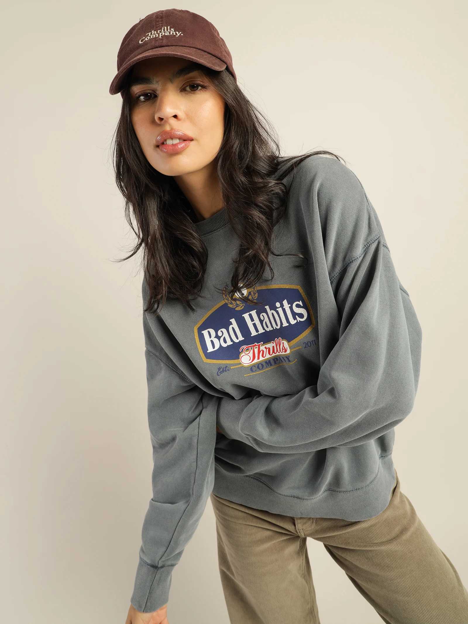 Bad Habits Die Hard Slouch Crew - Image 4