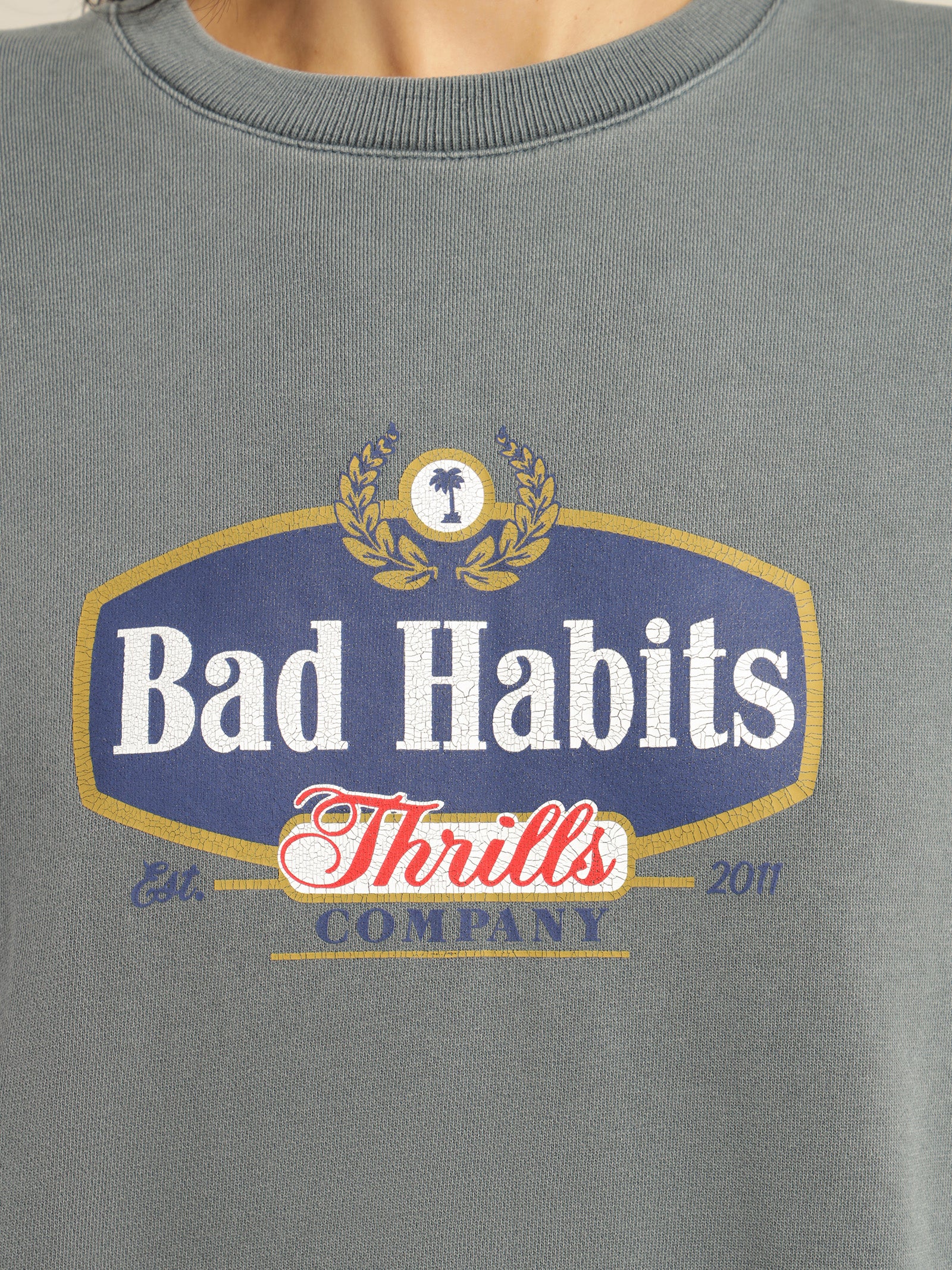 Bad Habits Die Hard Slouch Crew - Image 5