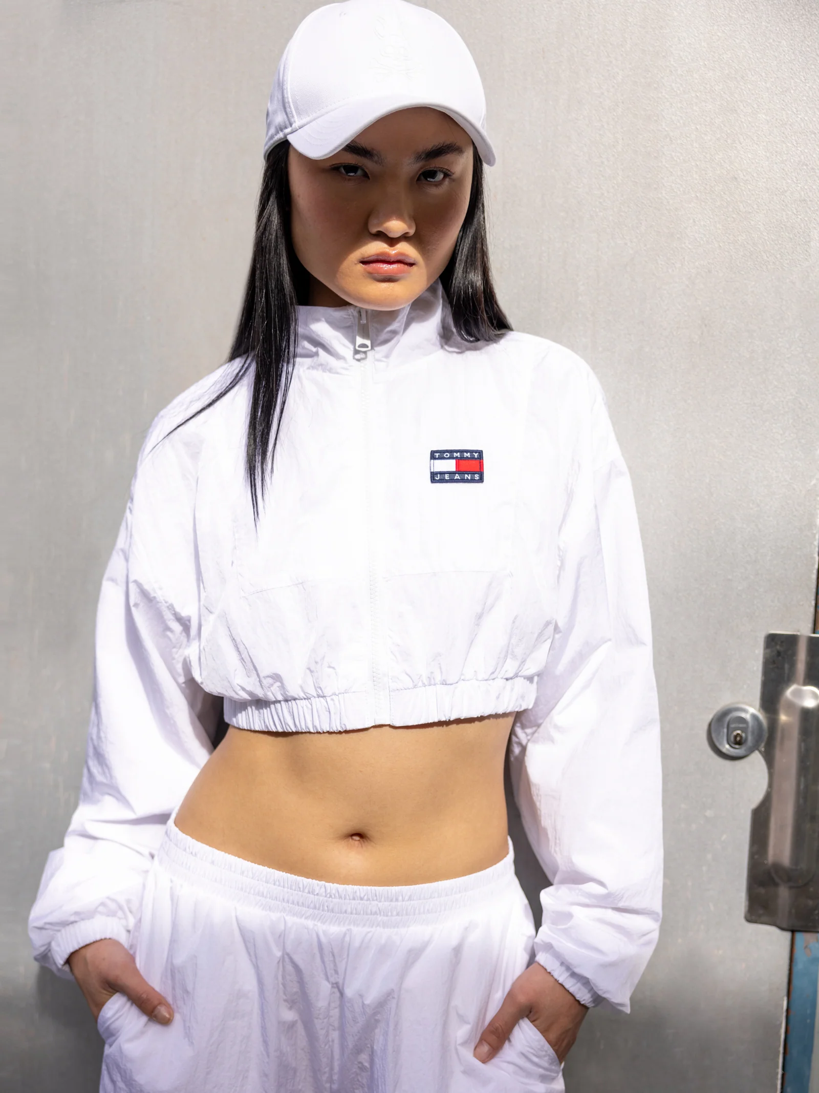 Badge Cropped Windbreaker
