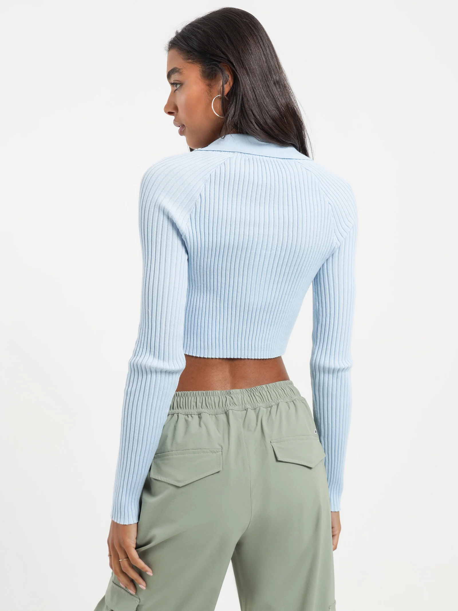 Badge Rib Collar Sweater - Image 5