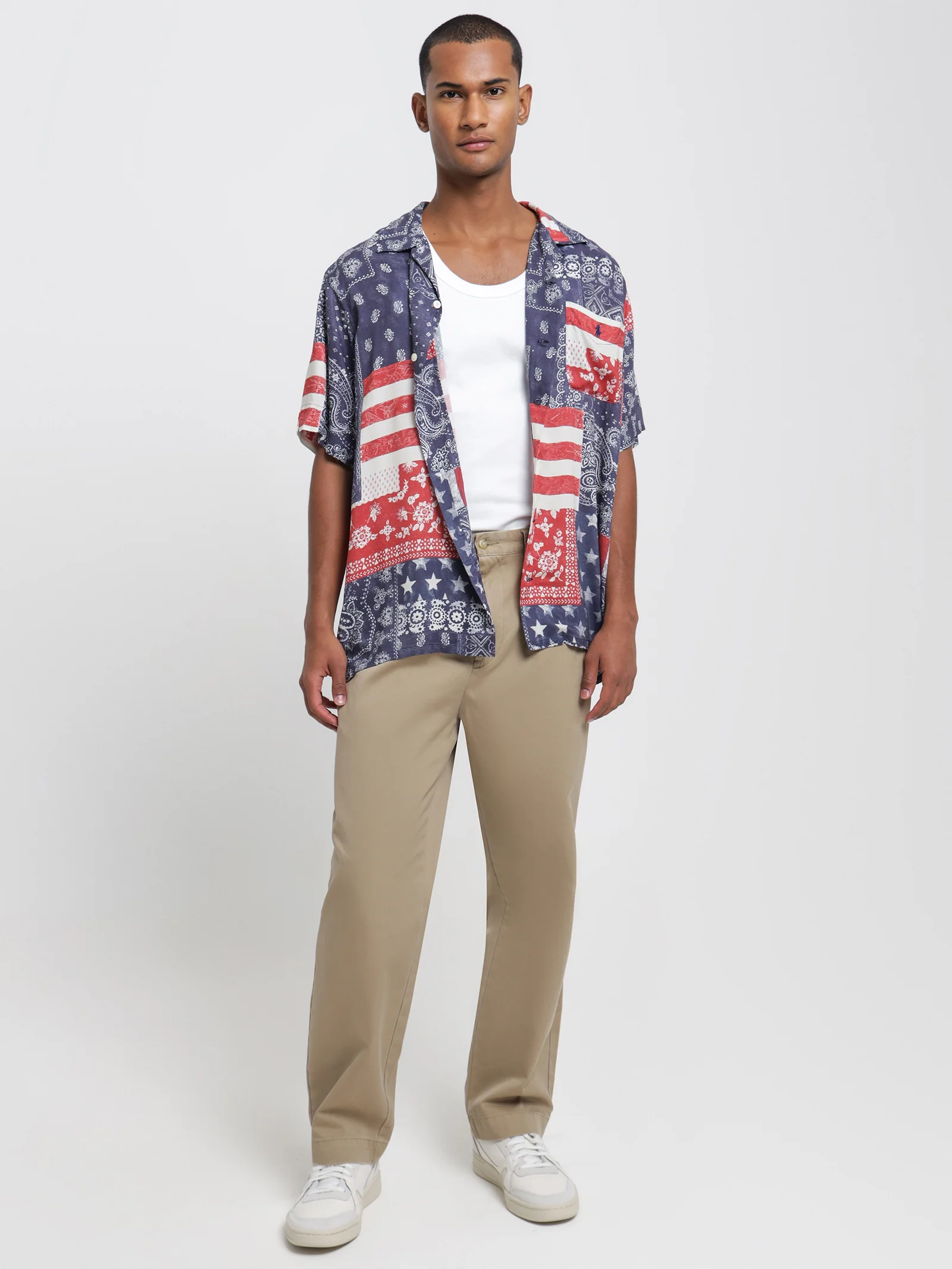 Bandana Patchwork Print Vacation Shirt - Image 2