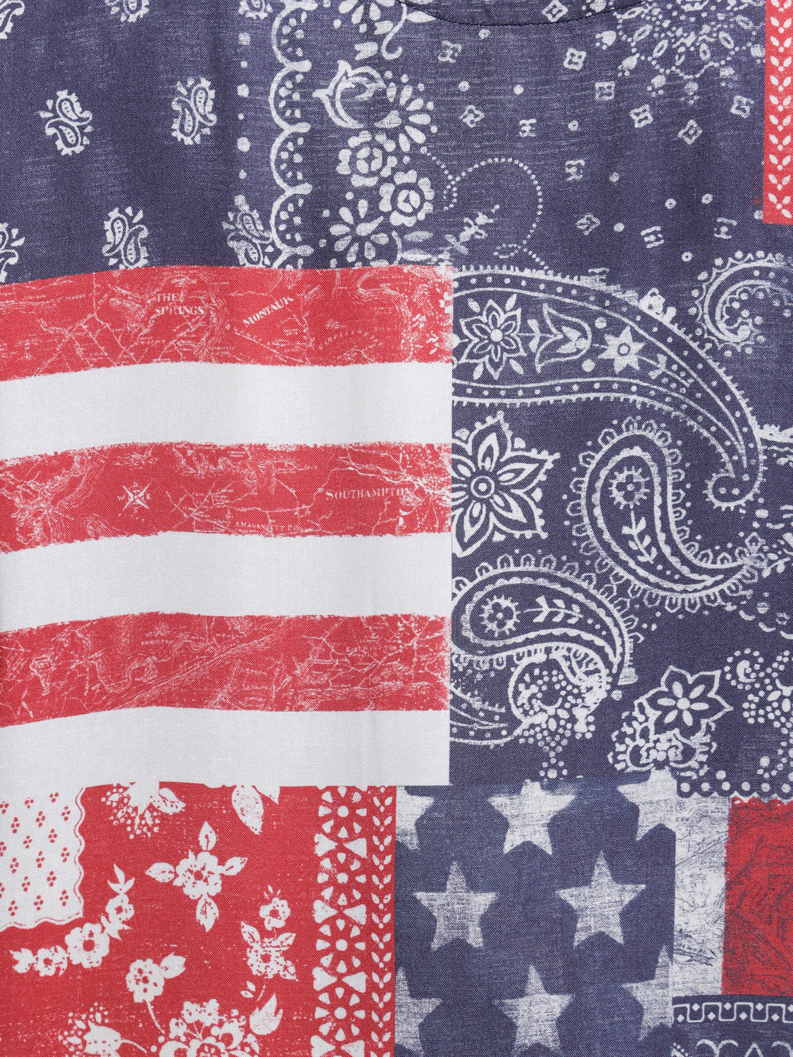 Bandana Patchwork Print Vacation Shirt - Image 3