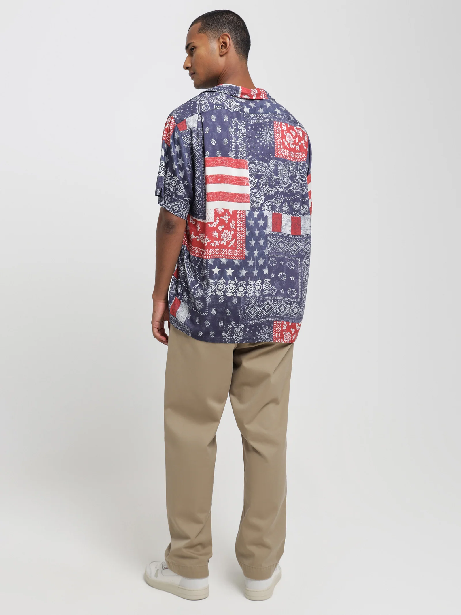 Bandana Patchwork Print Vacation Shirt - Image 5
