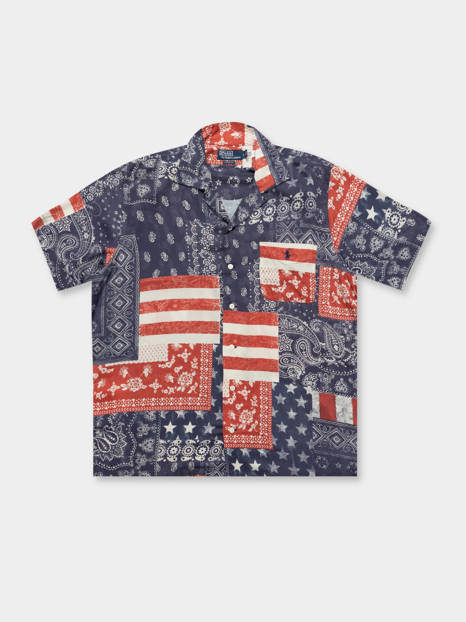 Bandana Patchwork Print Vacation Shirt - Image 6