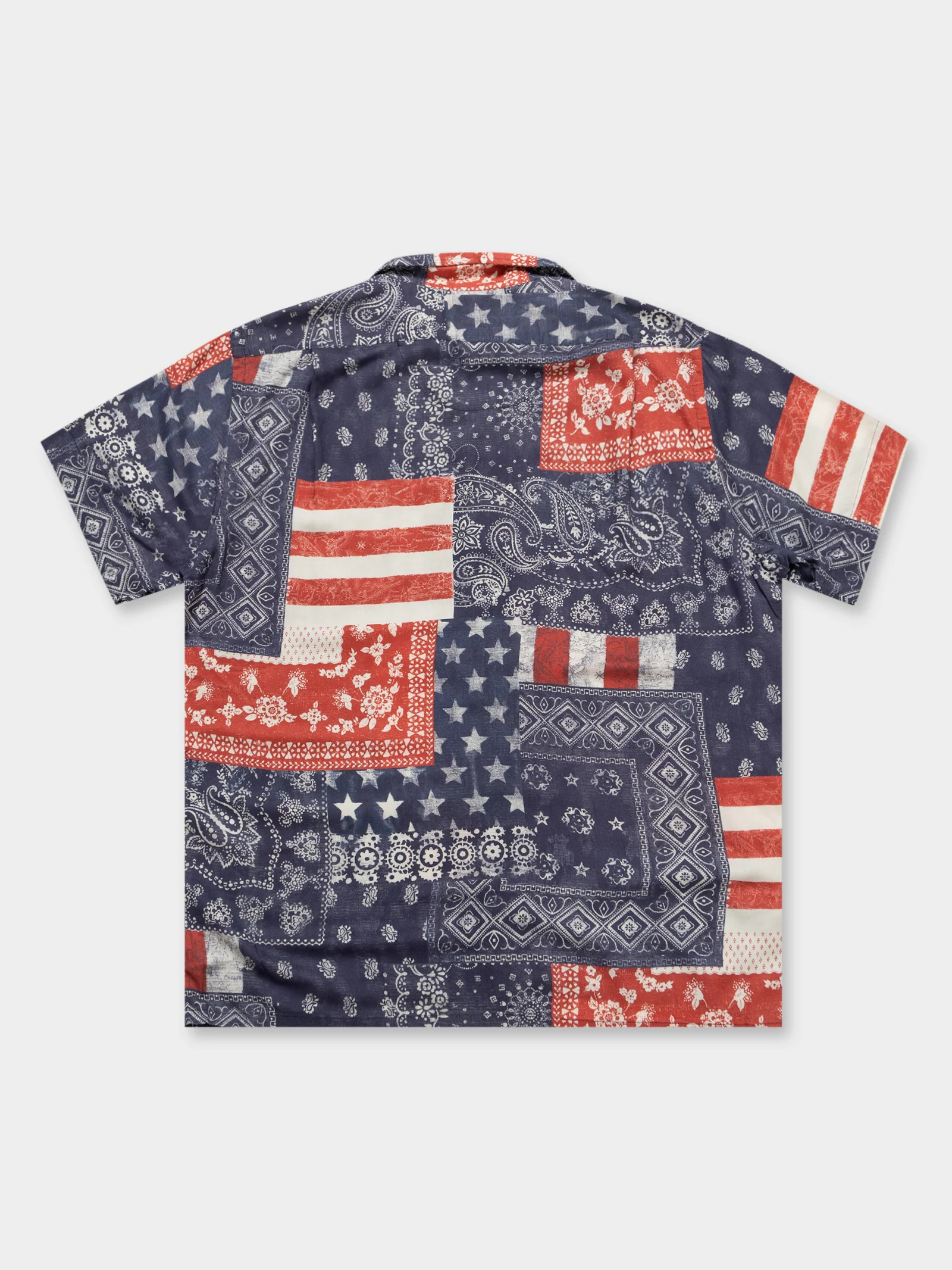 Bandana Patchwork Print Vacation Shirt - Image 7