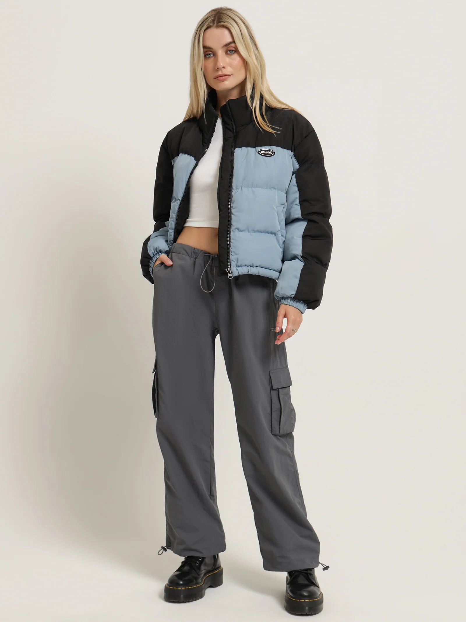 Bicolour Puffer Jacket - Image 3