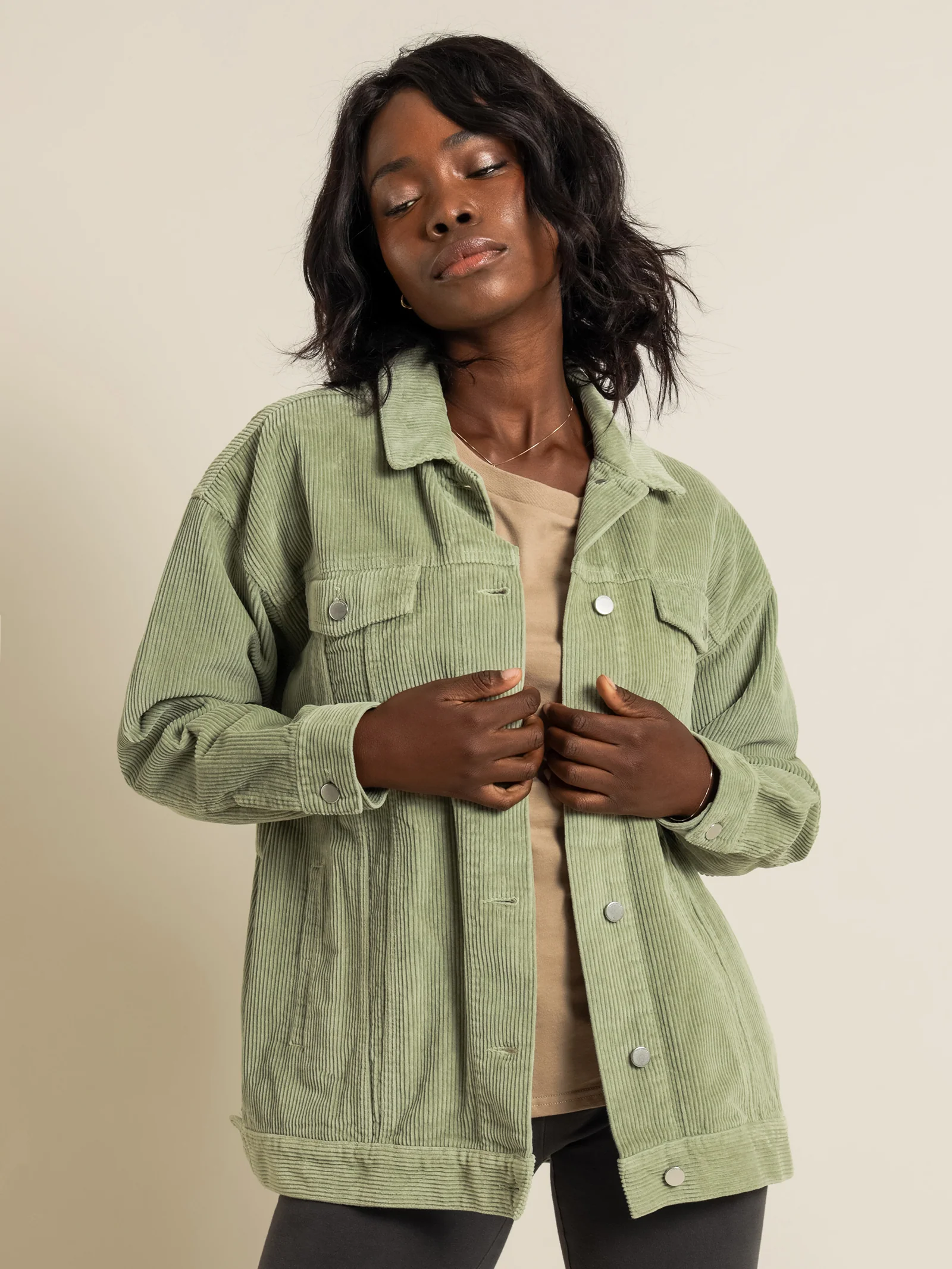 Binx Longline Corduroy Jacket - Image 2