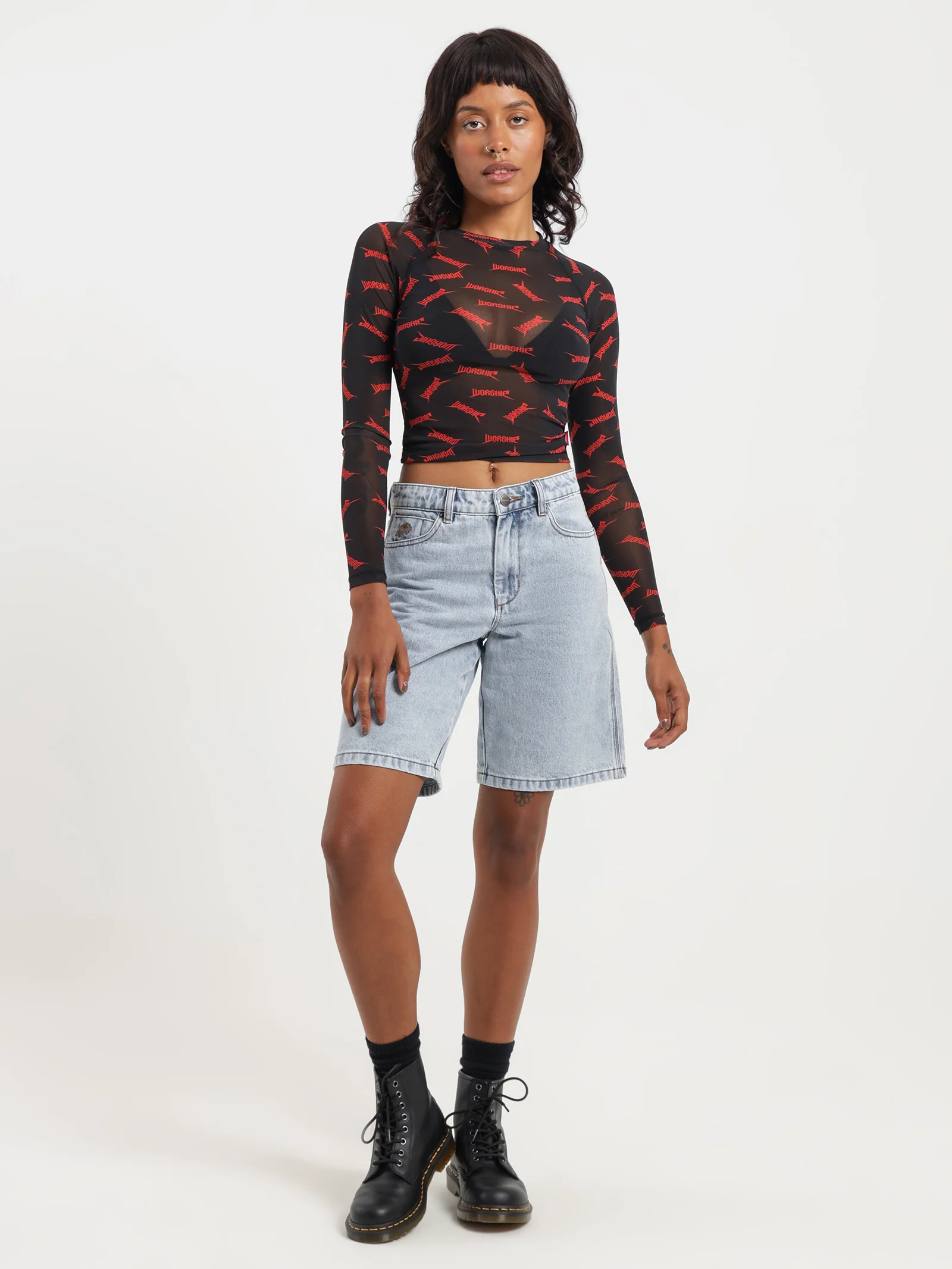Bonethrower Mesh Long Sleeve Top - Image 3