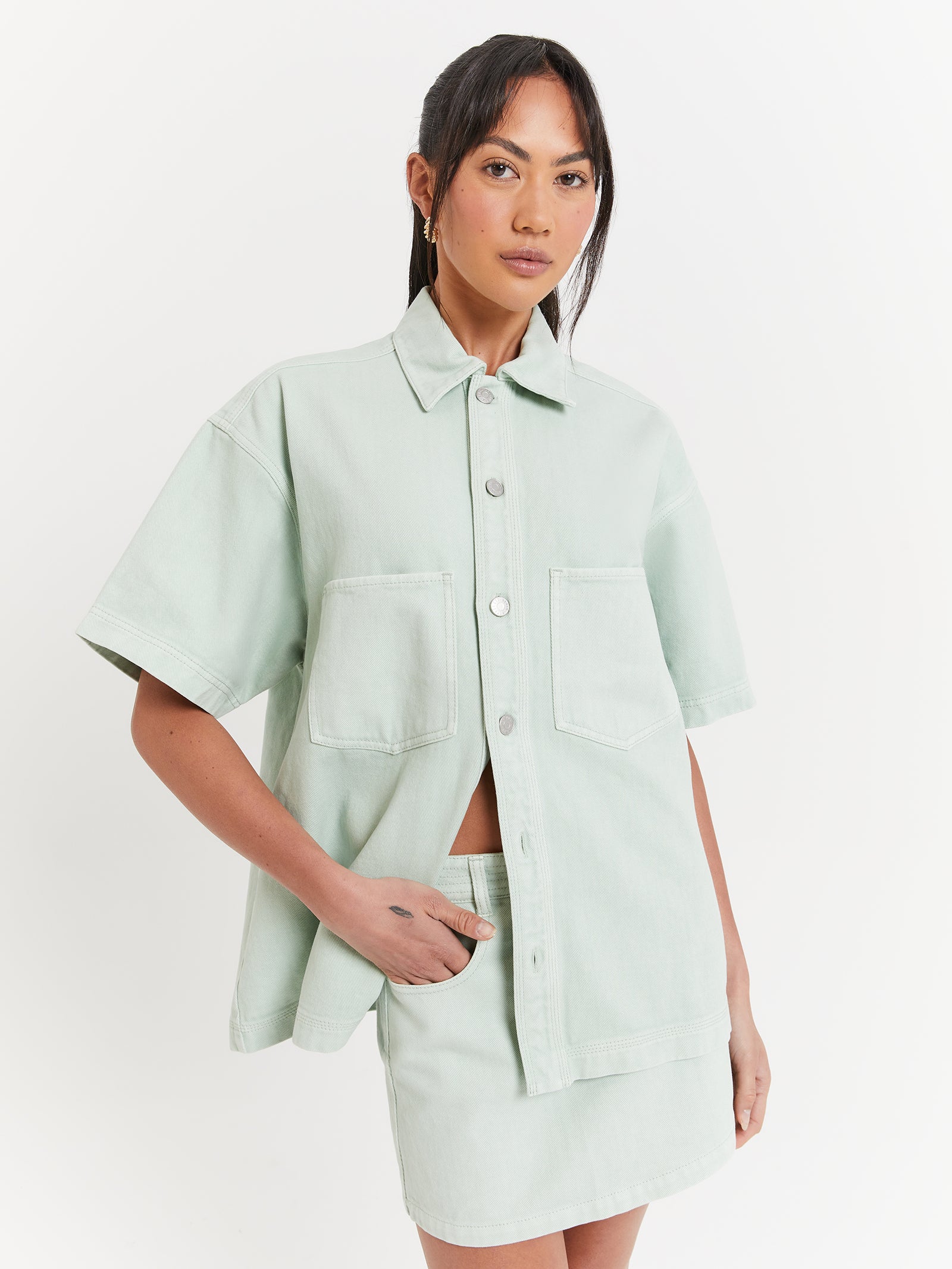 Bonita Short Sleeve Shacket - Image 4