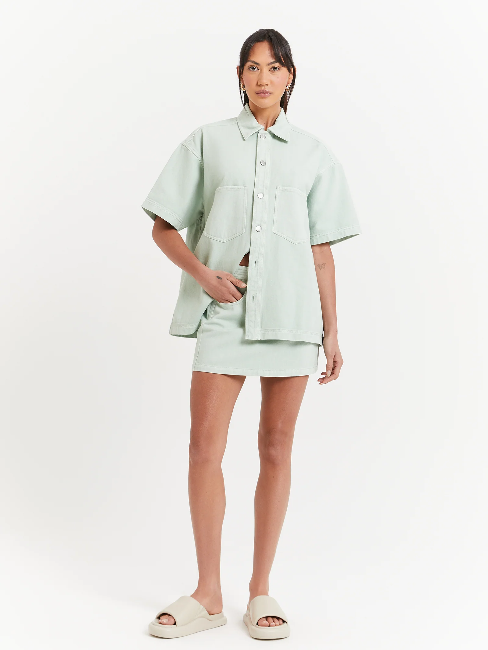 Bonita Short Sleeve Shacket - Image 5