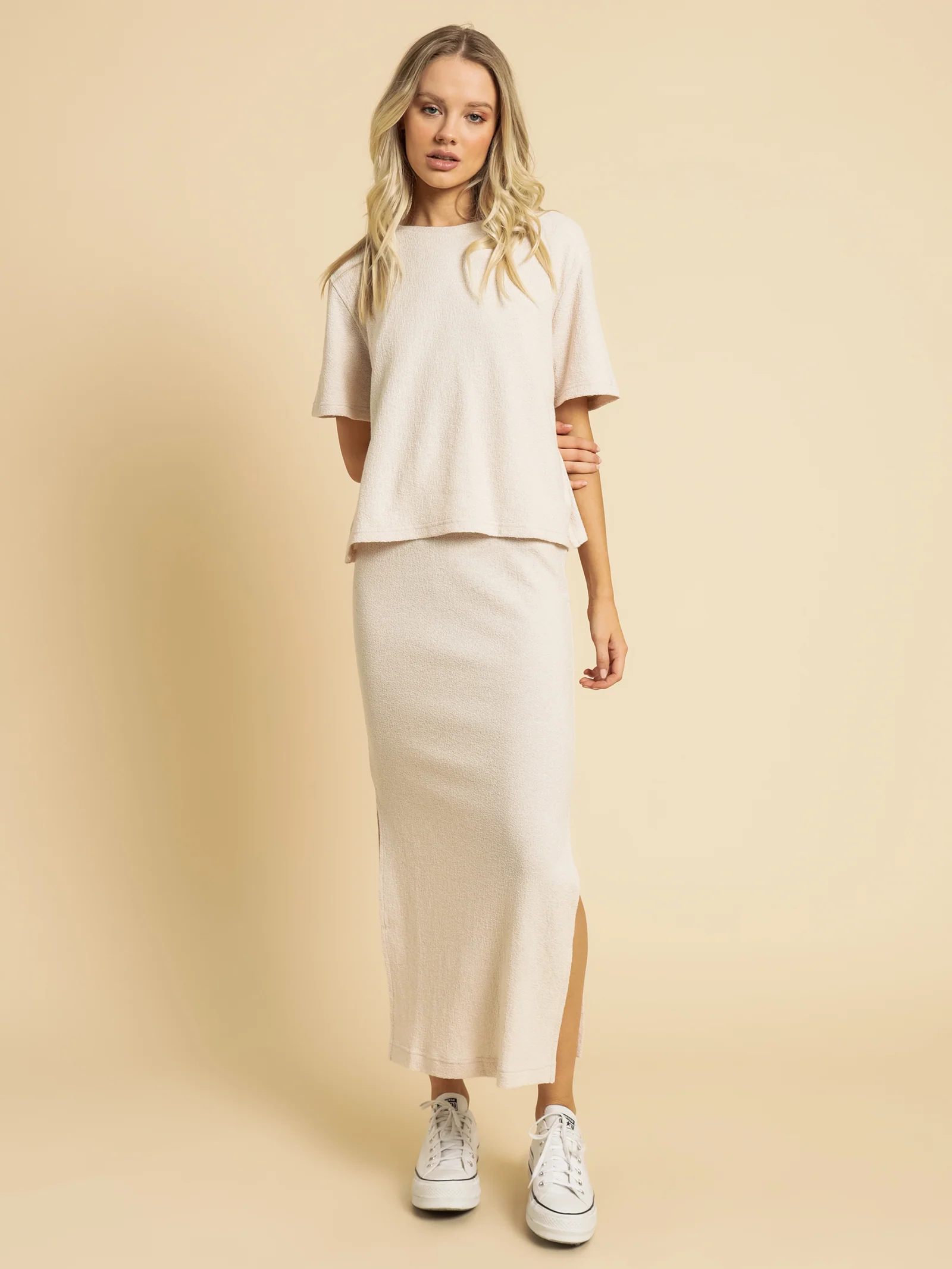 Bowie Textured Midi Skirt - Image 2