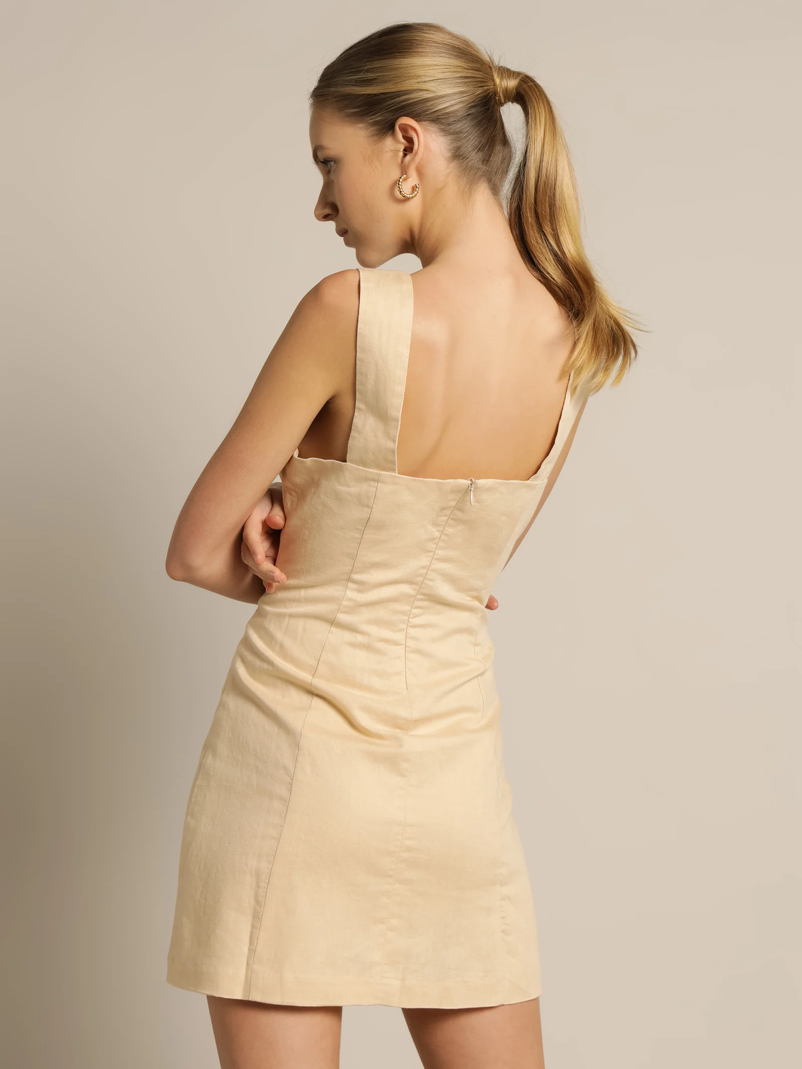 Breanna Linen Mini Dress - Image 5