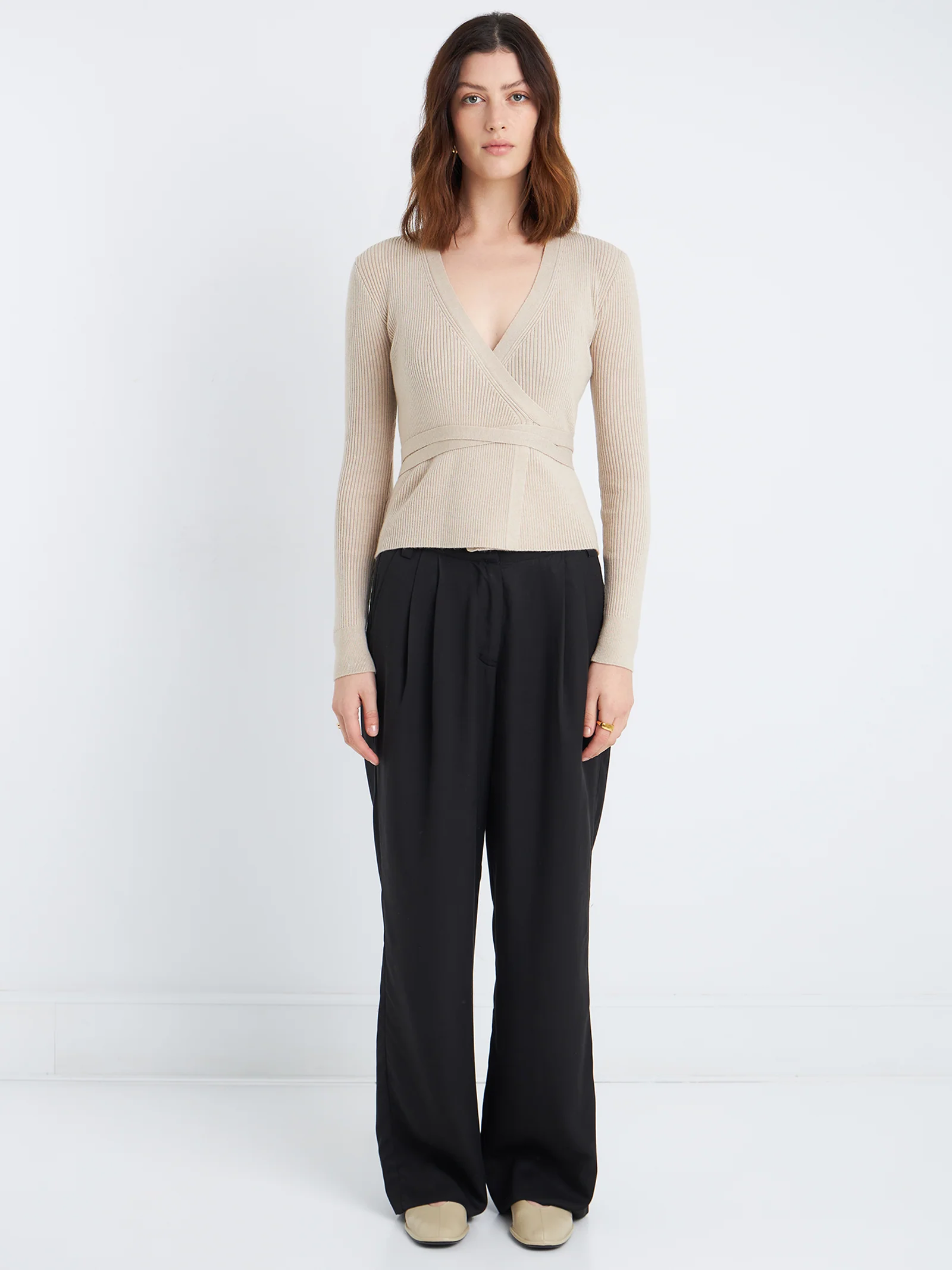 Bria Wrap Knit Top - Image 2