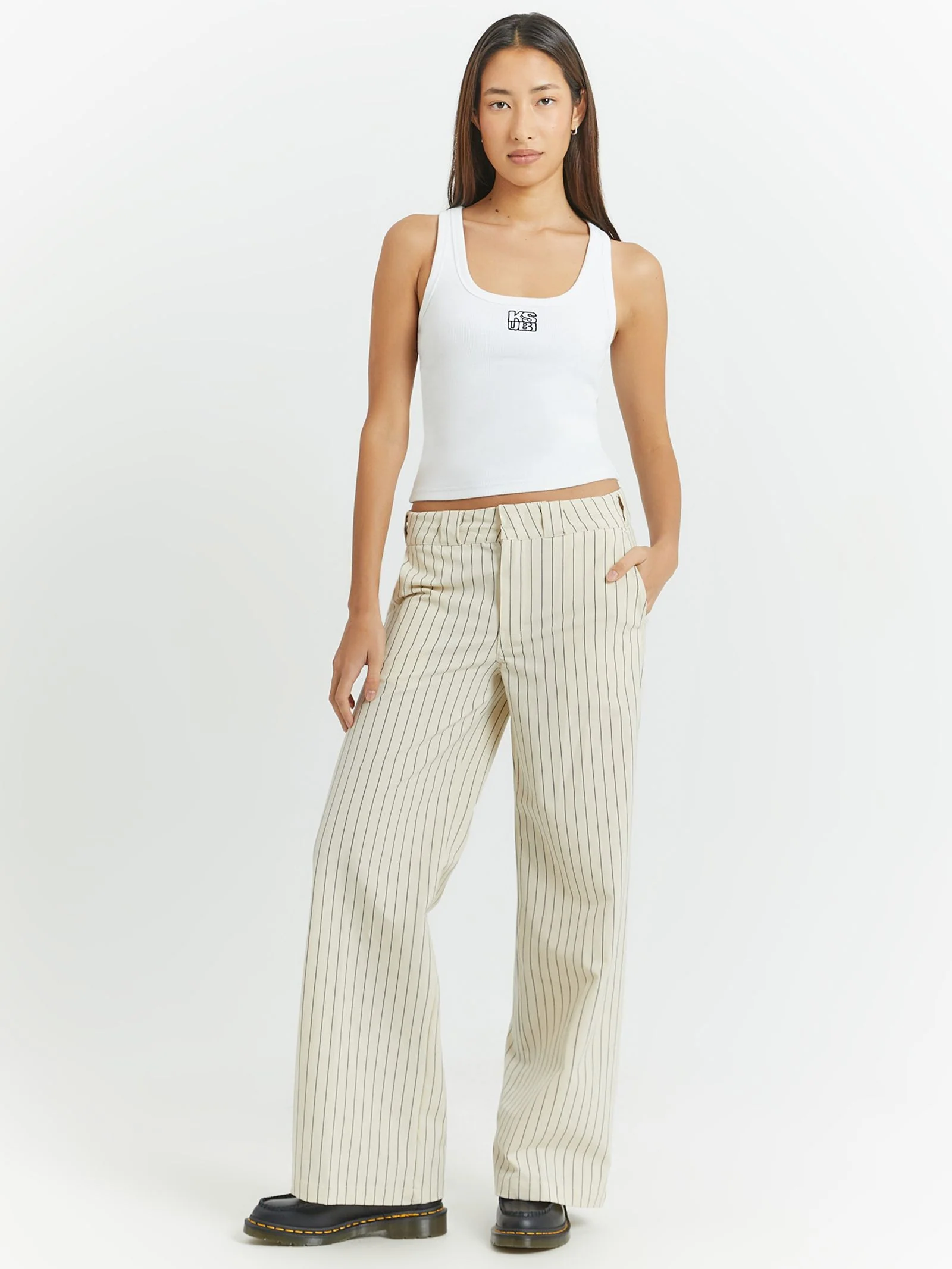 Bronte Pinstripe Wide Pants - Image 2