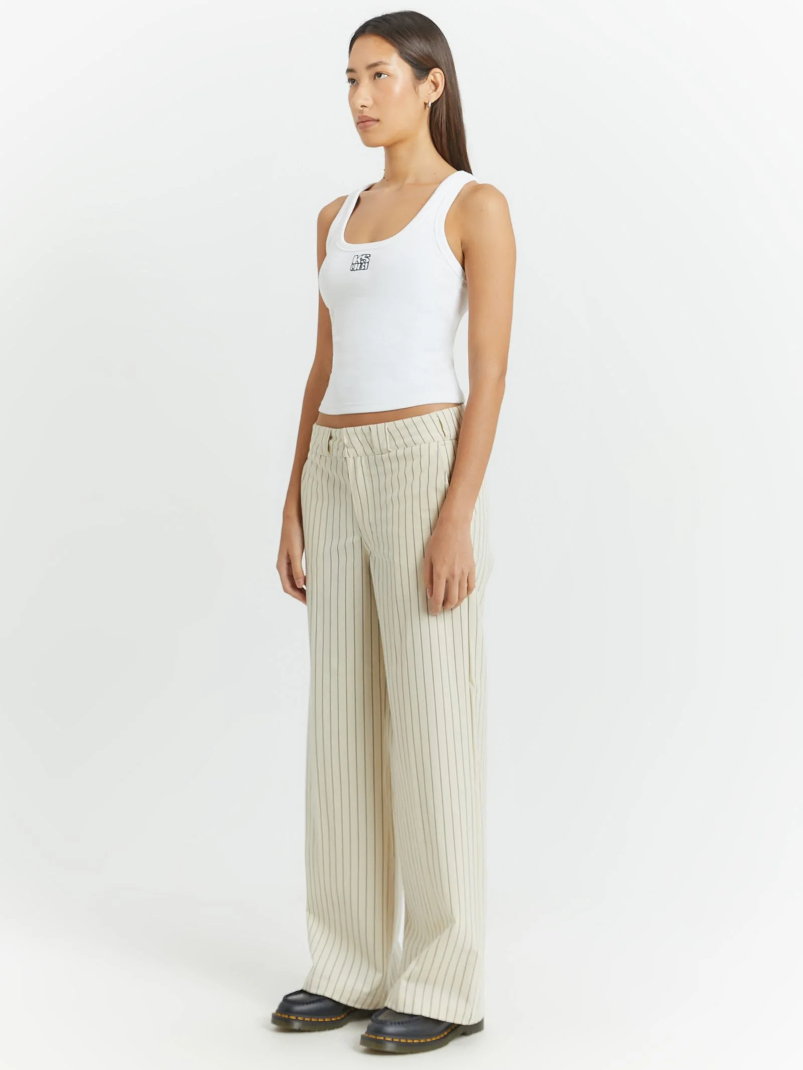 Bronte Pinstripe Wide Pants - Image 3