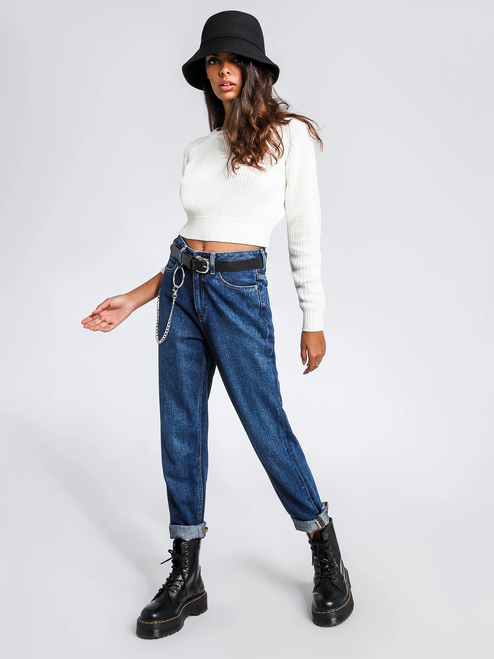 Brooklyn Crop Knit Sweater - Image 2