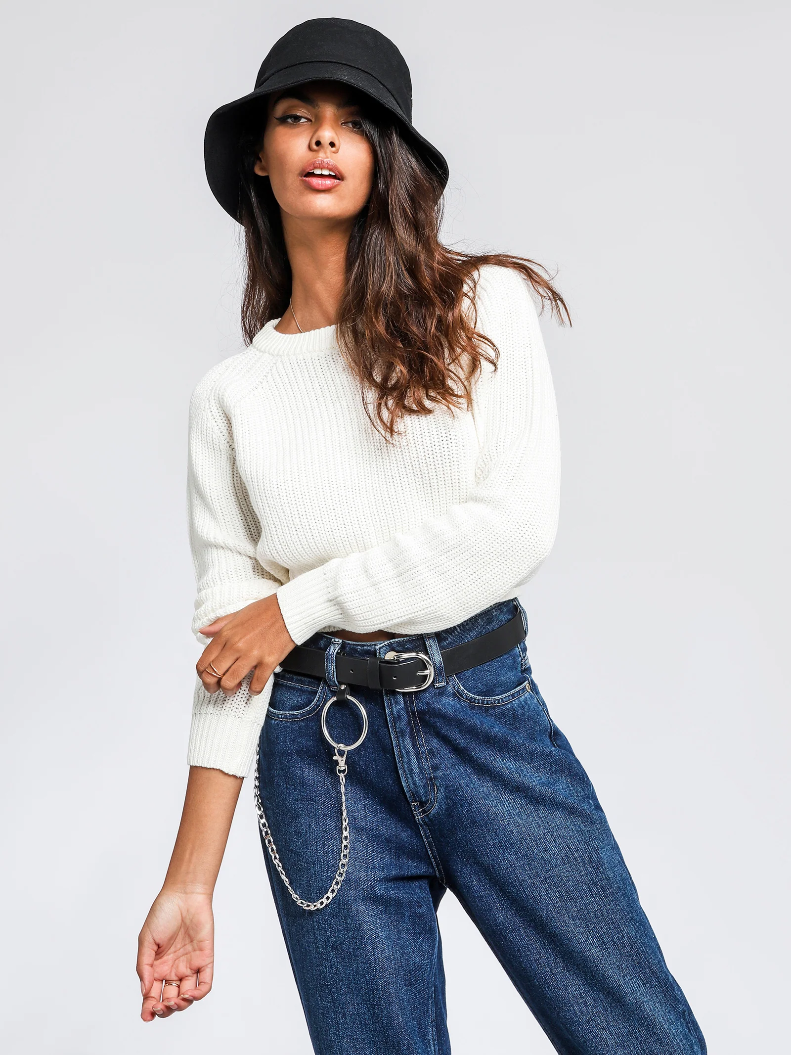 Brooklyn Crop Knit Sweater - Image 3