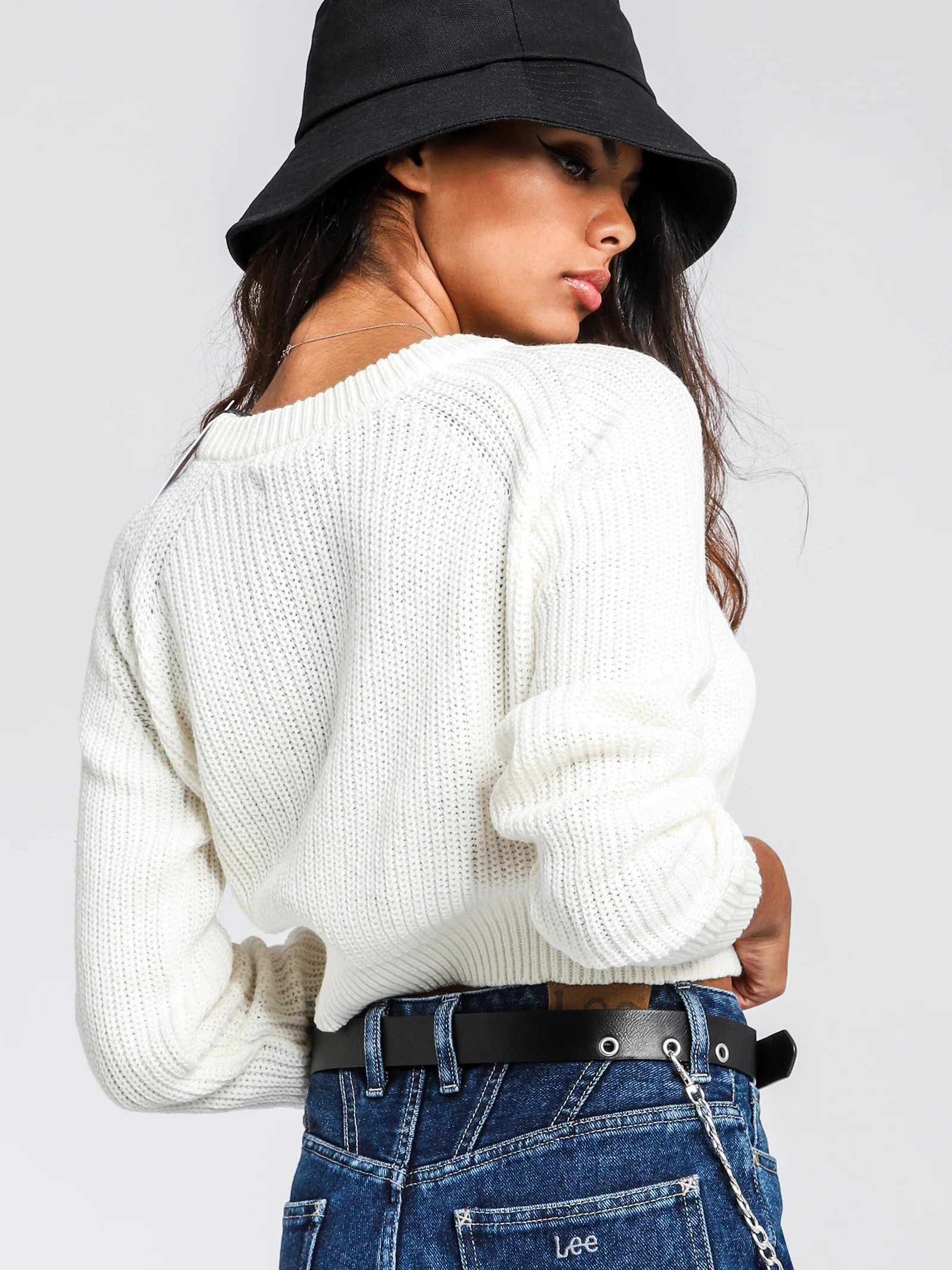 Brooklyn Crop Knit Sweater - Image 4
