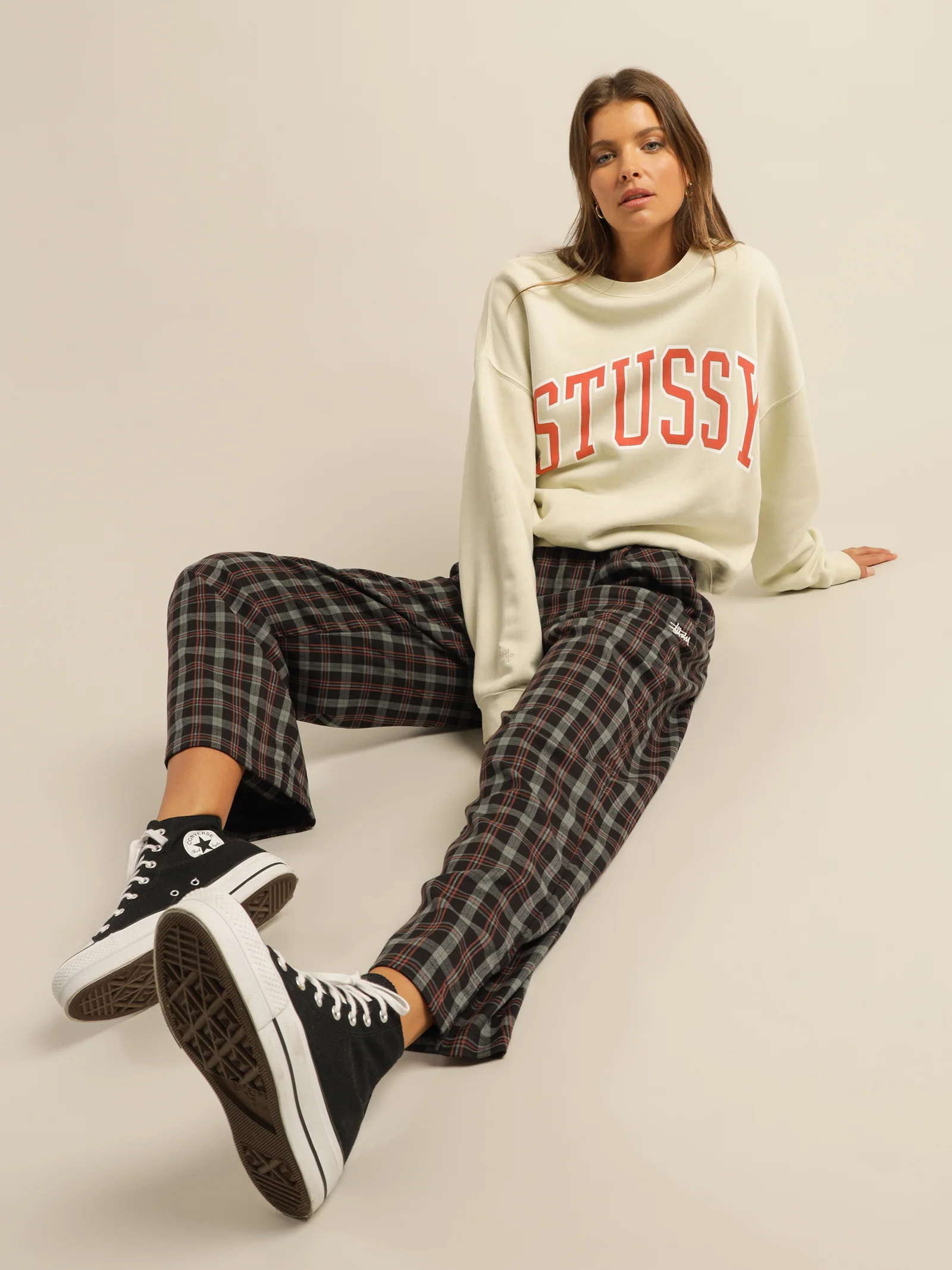 Bryant Pleated Check Pants - Image 2