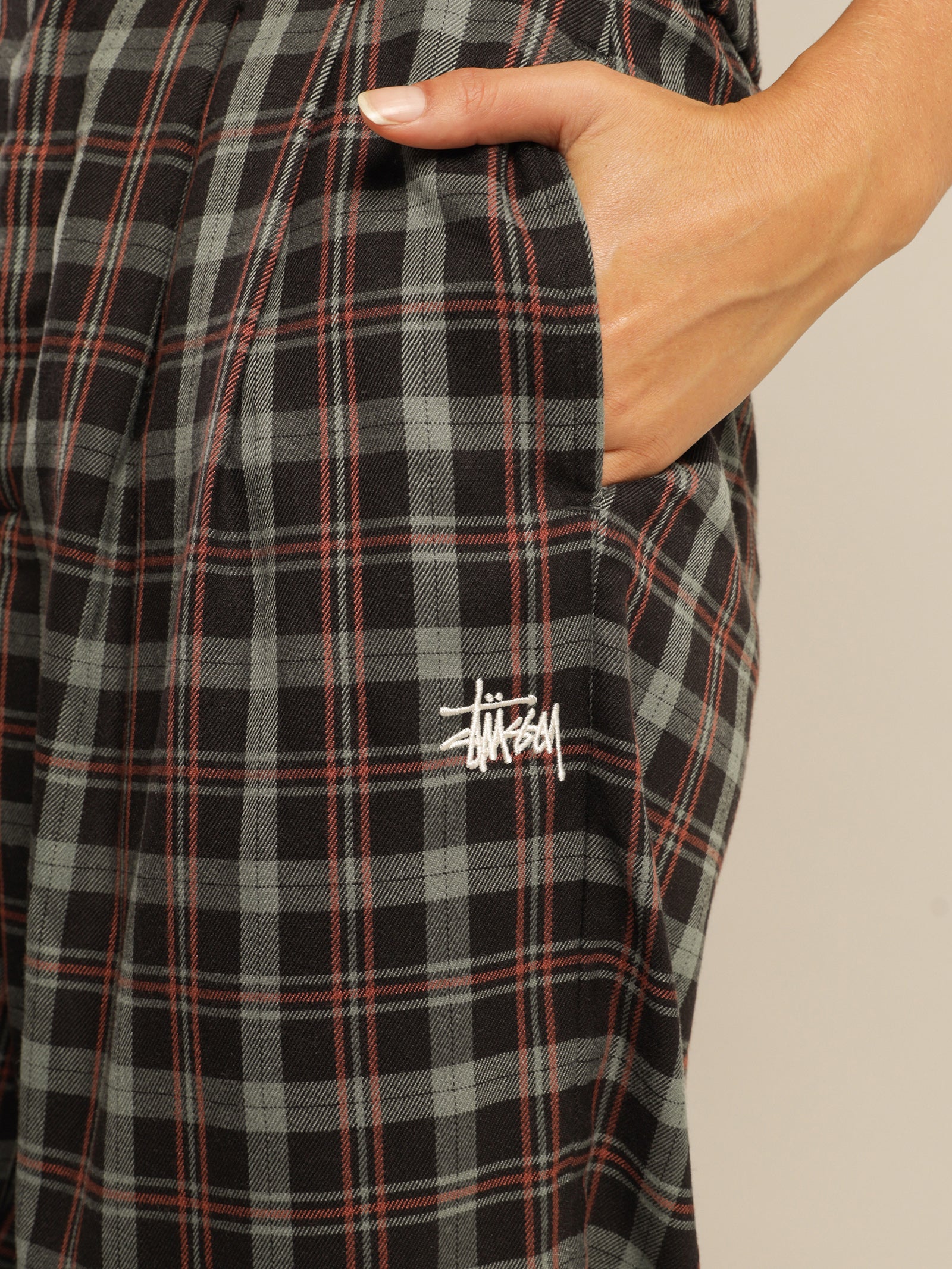 Bryant Pleated Check Pants - Image 4