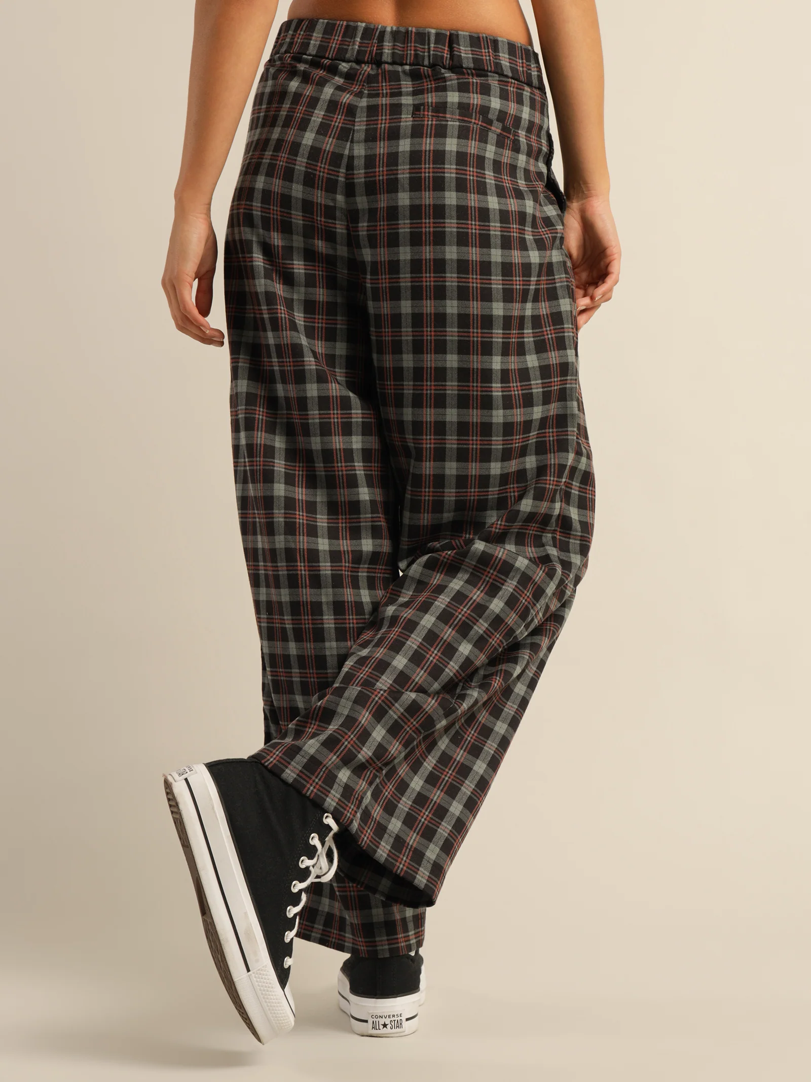 Bryant Pleated Check Pants - Image 5