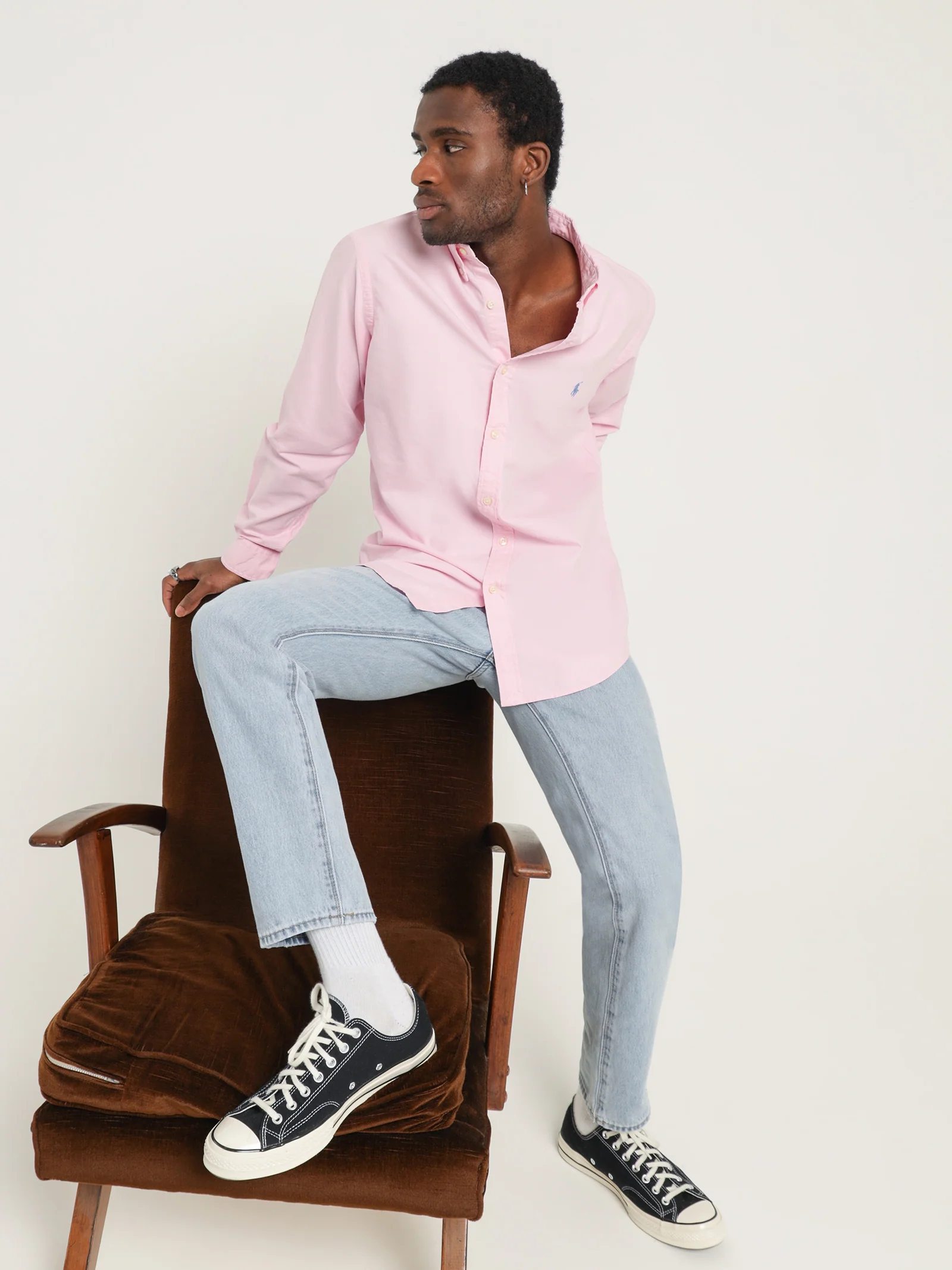 Button-Down Garment Dyed Slim Oxford Shirt - Image 2