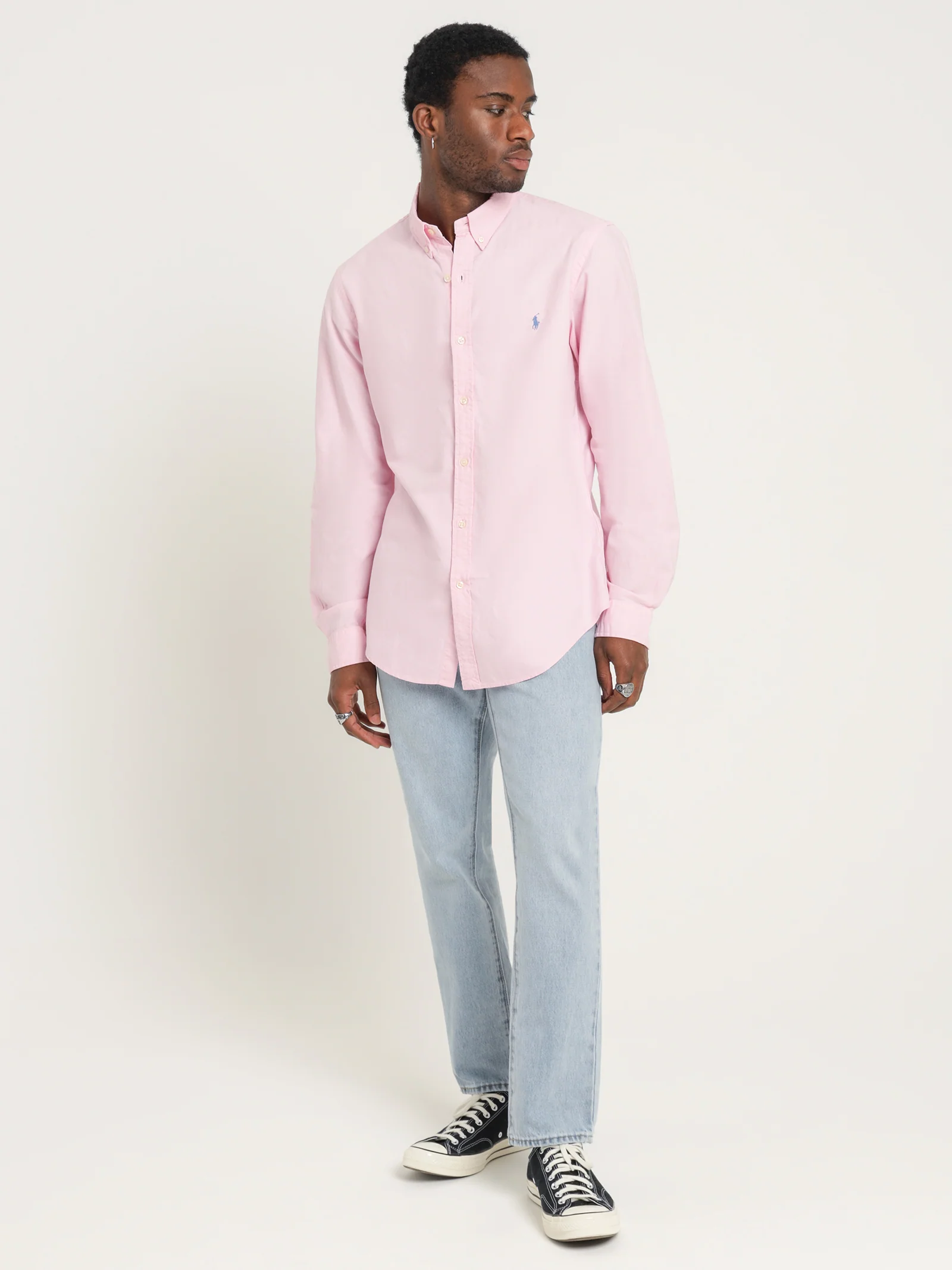 Button-Down Garment Dyed Slim Oxford Shirt - Image 3