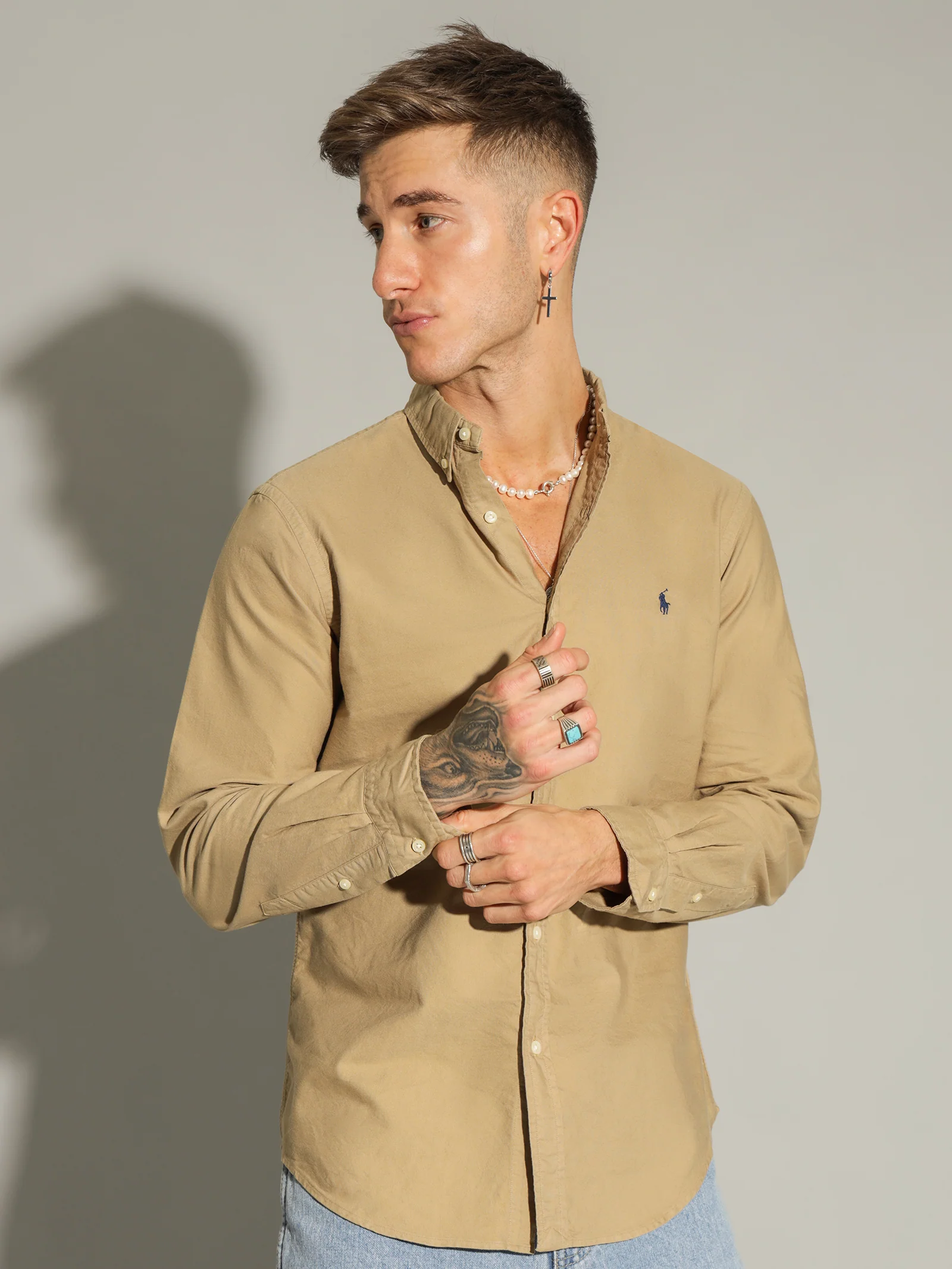 Button Down Slim-Fit Oxford Shirt - Image 4