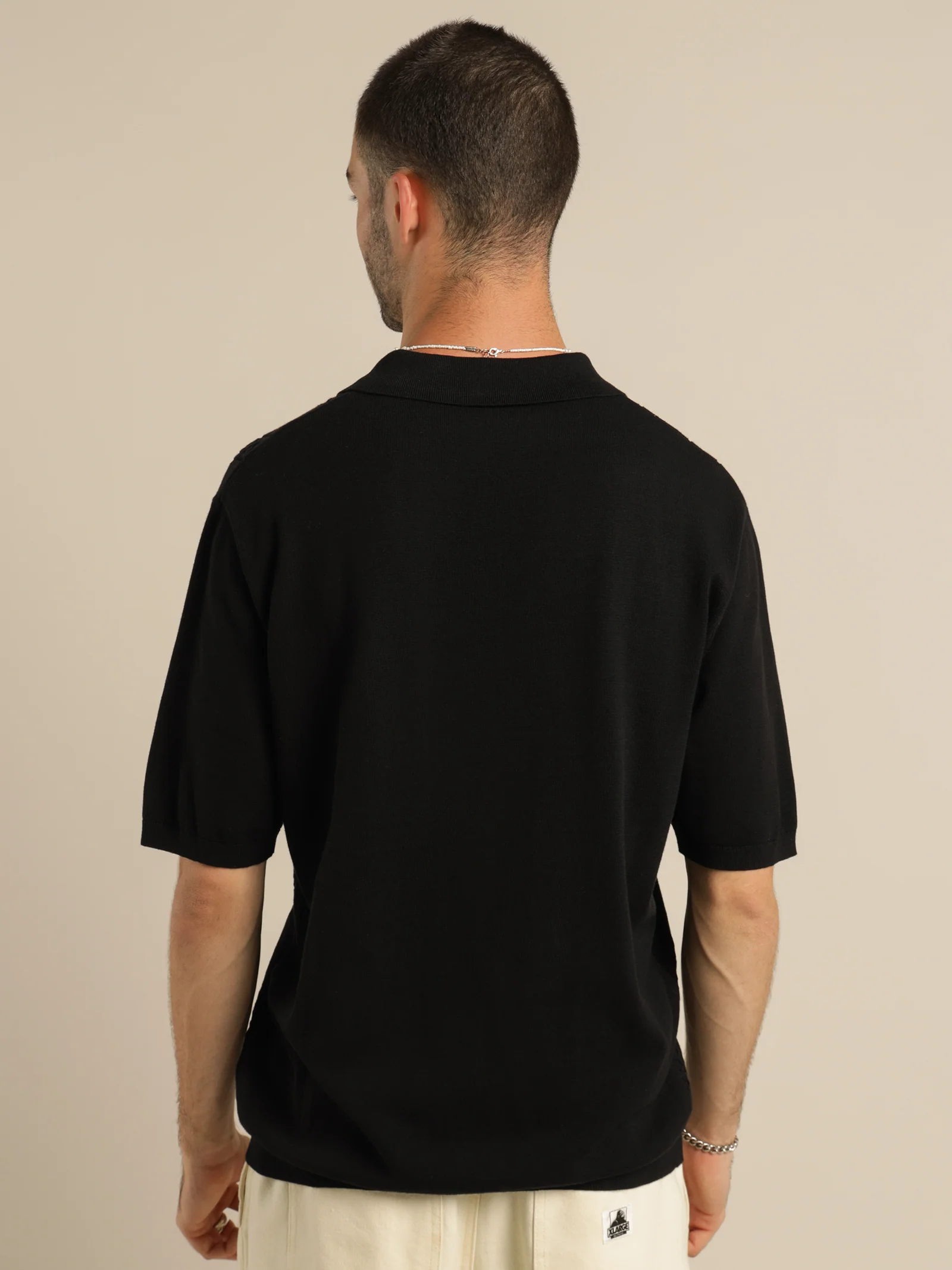 Cable Knit Short Sleeve Polo - Image 6