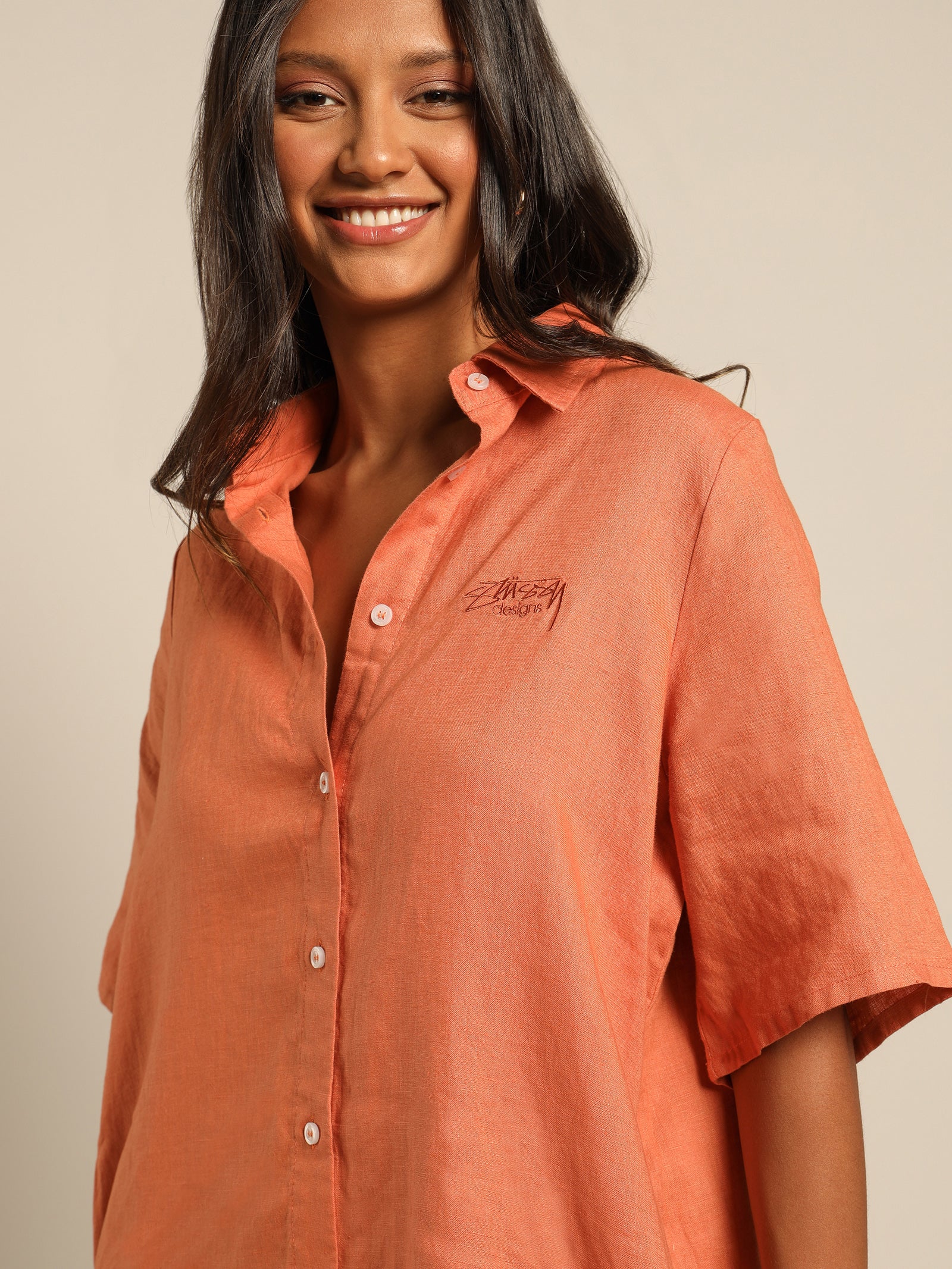 Cali Linen Shirt Dress - Image 5