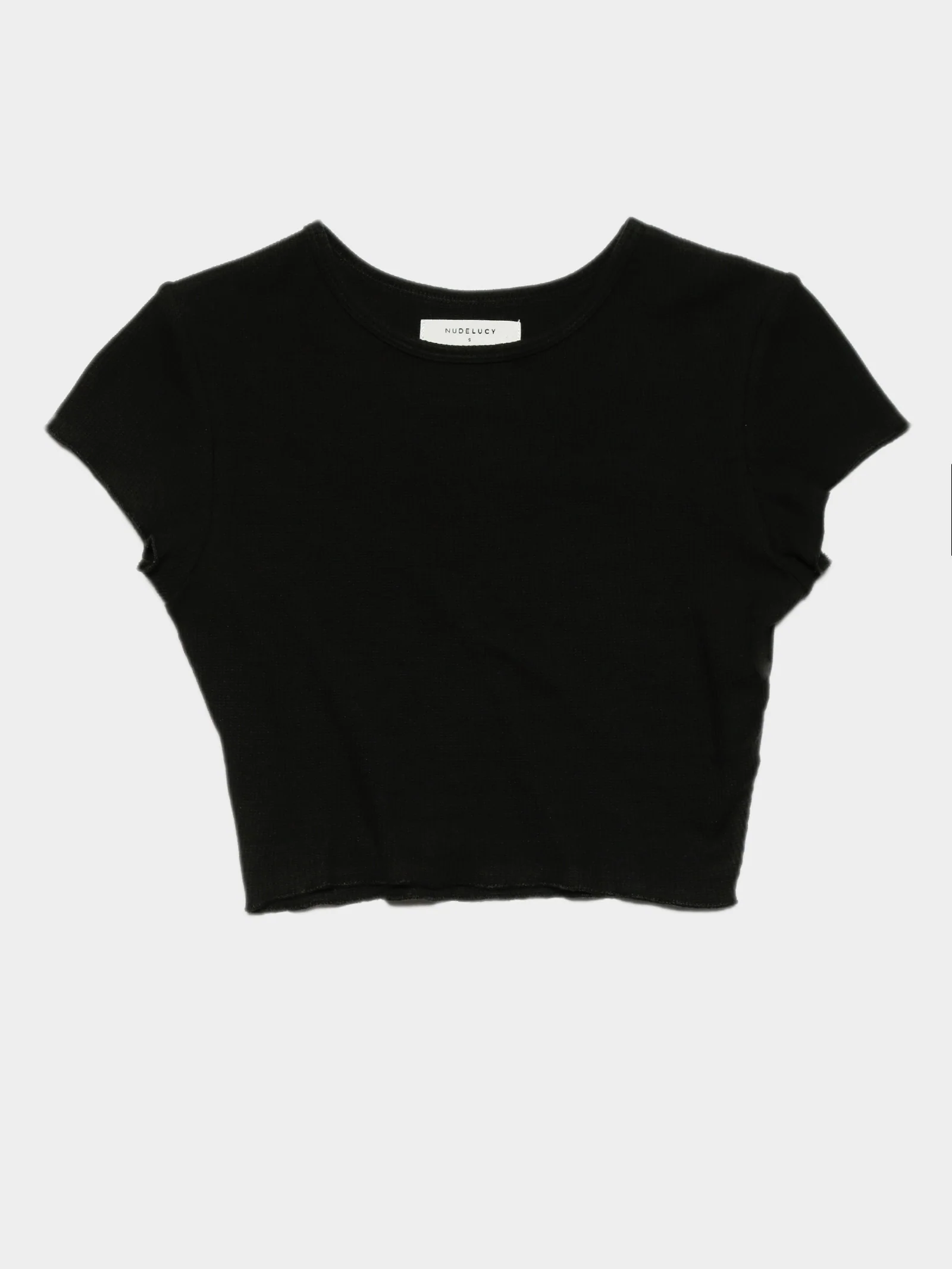 Cameron Basic Waffle Crop T-Shirt - Image 5