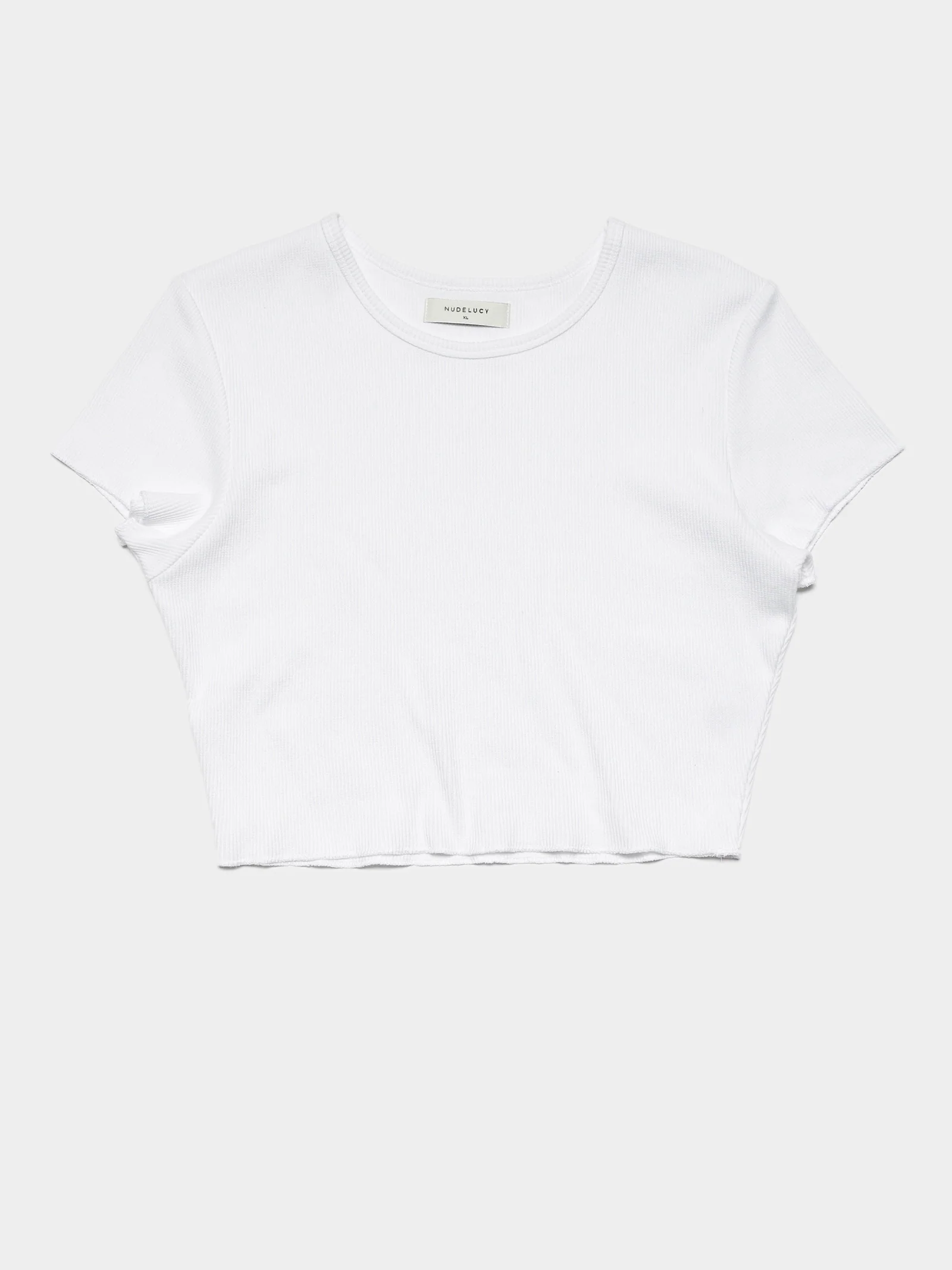 Cameron Basic Waffle Crop T-Shirt - Image 6